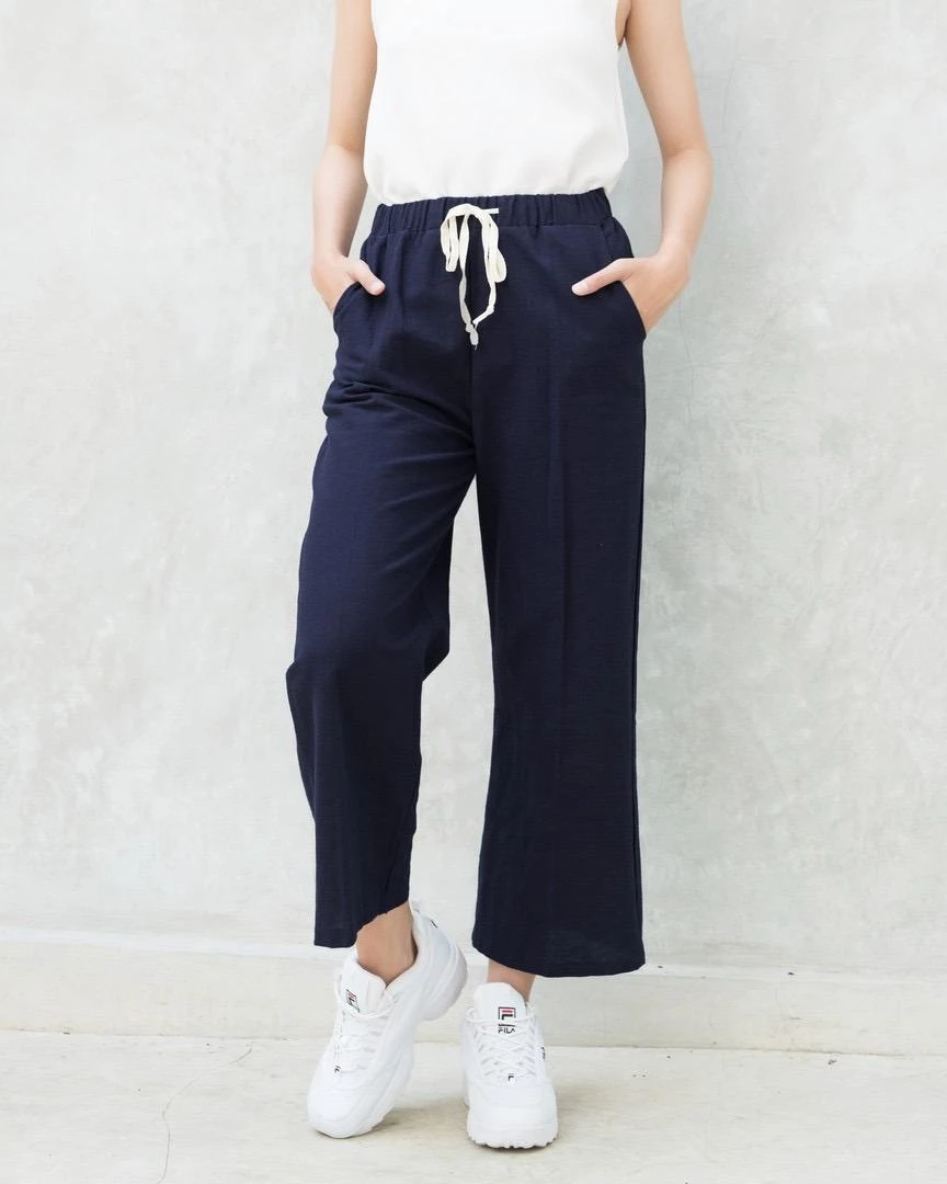 Hashima Linen Cullote Navy