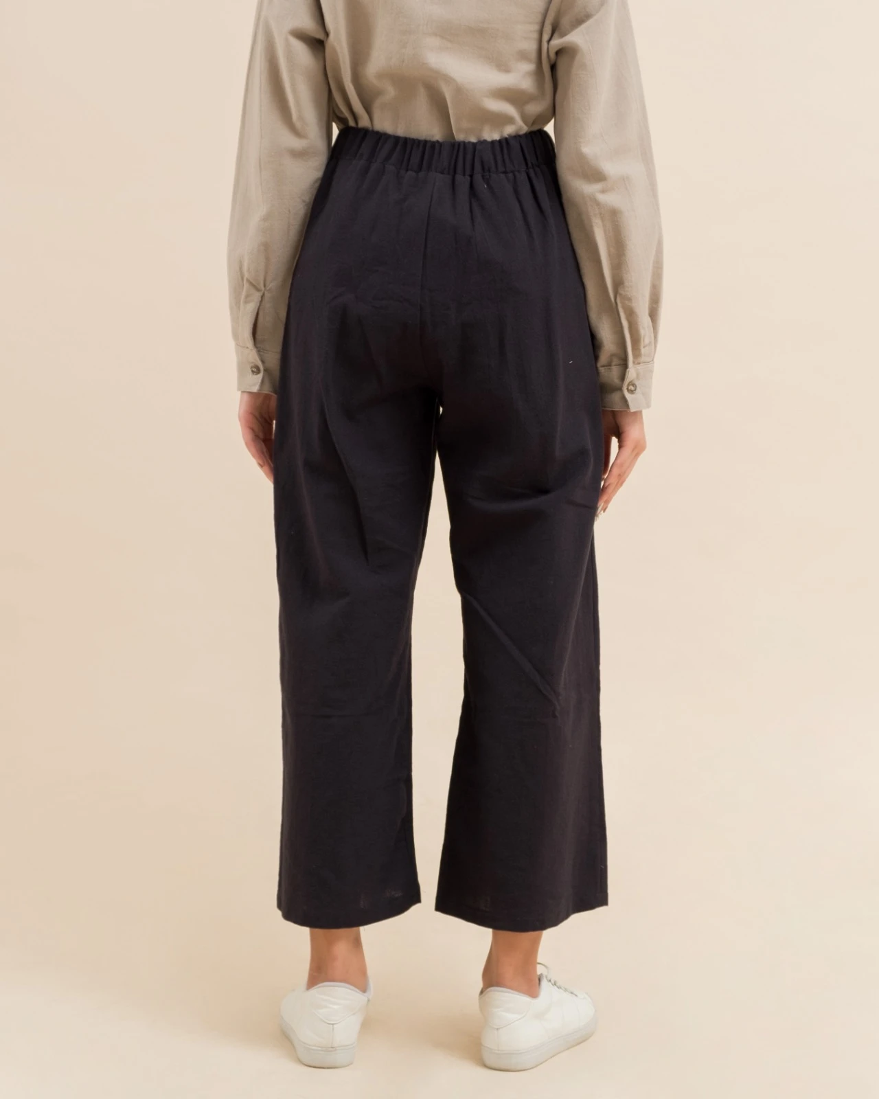 Hashima Linen Cullote Black - Image 3