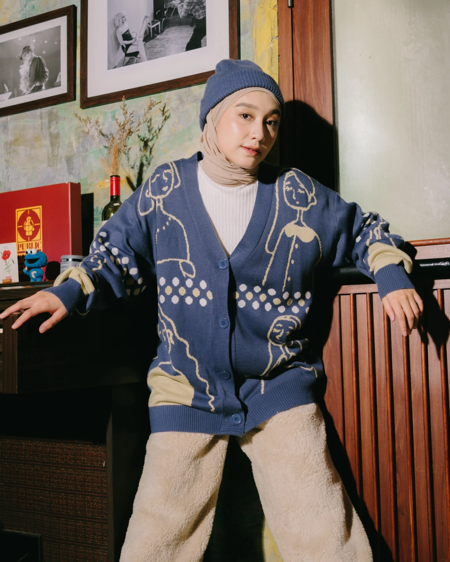 Senhora Cardi Blue Denim