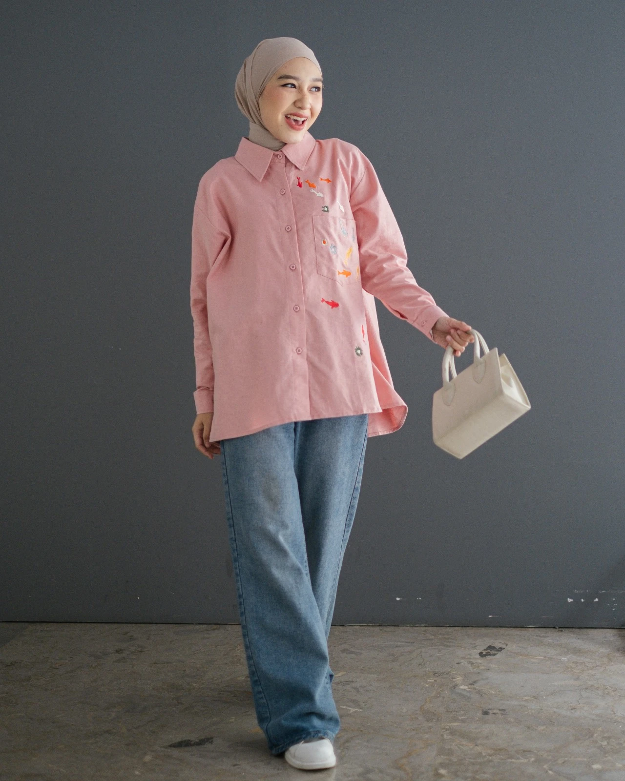 Quisadela Shirt Dusty Pink - Image 2