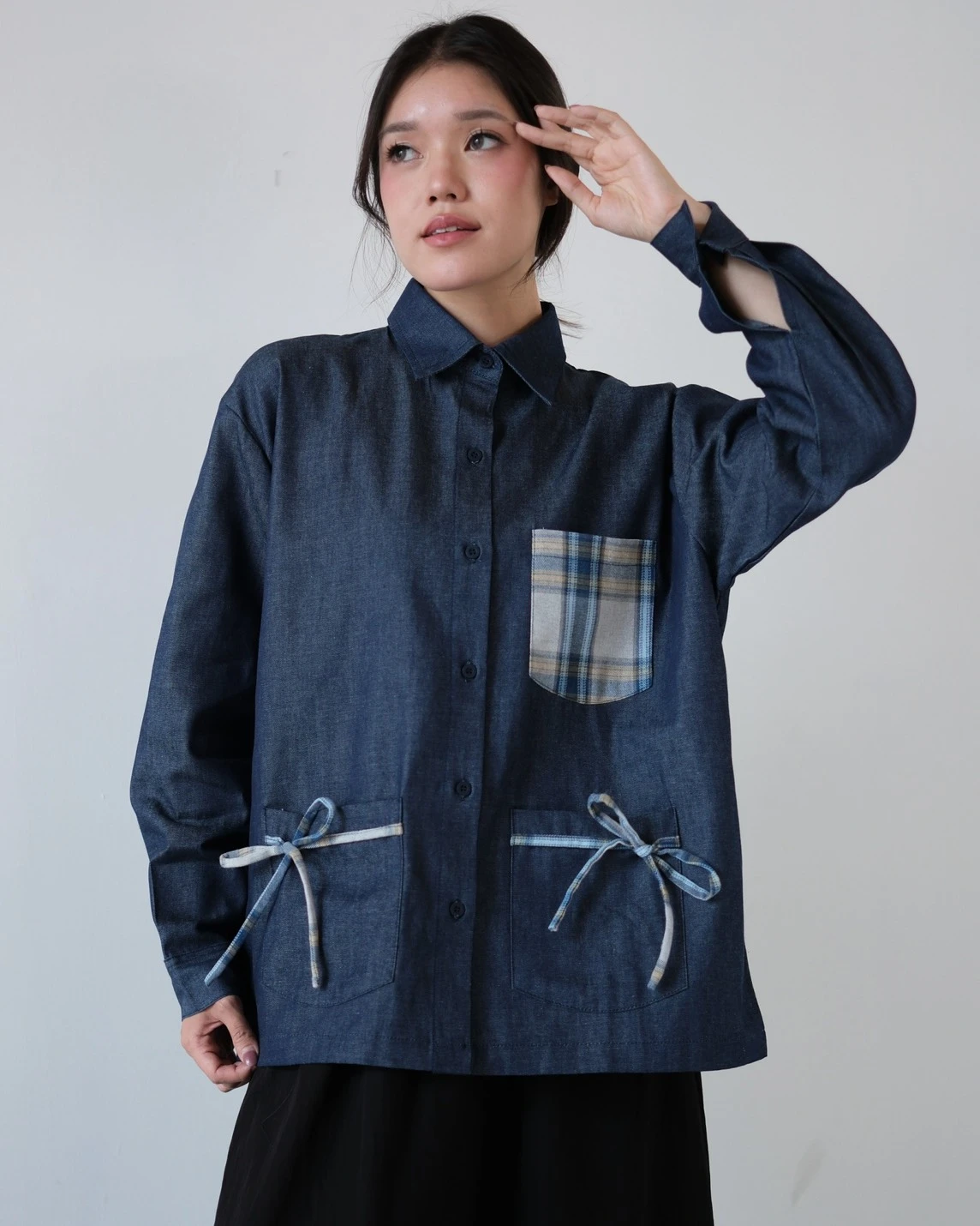 Camia Denim Shirt Dark Blue