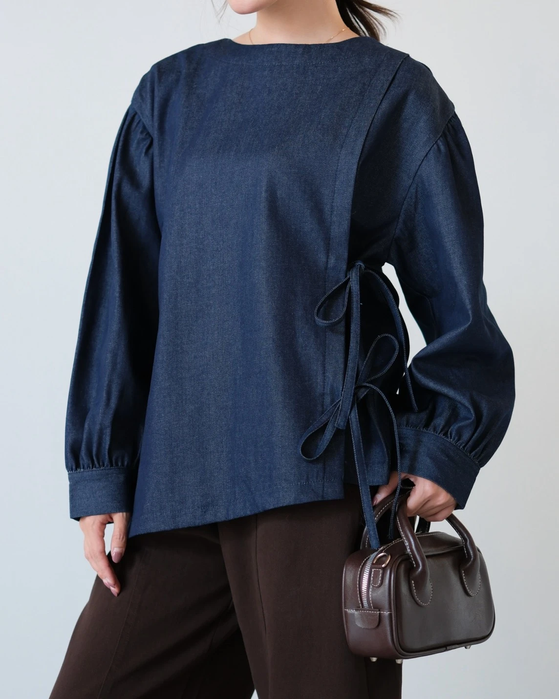 Sheraz Denim Blouse Dark Blue