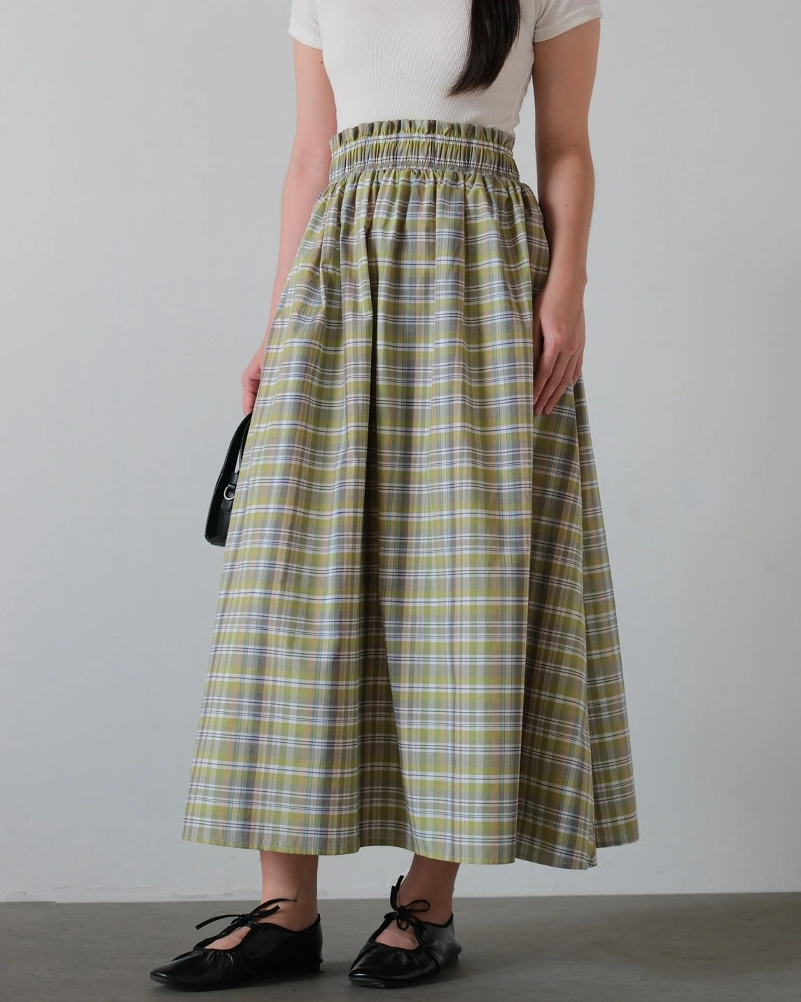 Keinoa Plaid Skirt Kode 14296 Green - Image 3