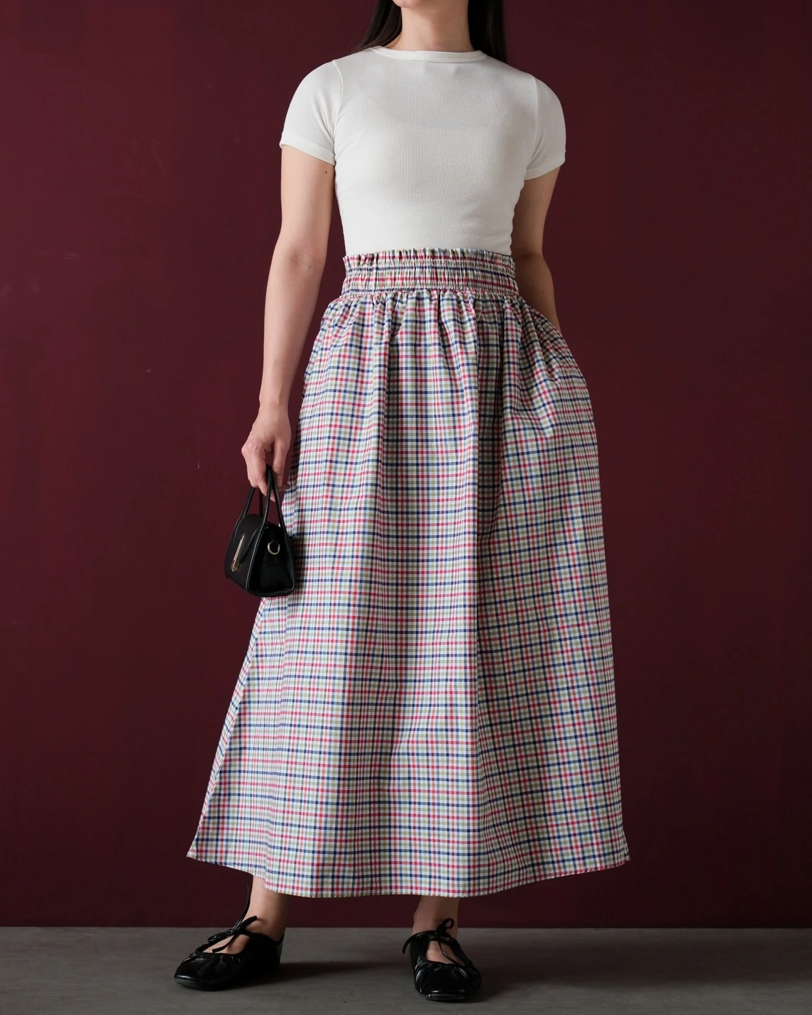 Alternative view of Pryor Plaid Skirt Kode 14299 Red