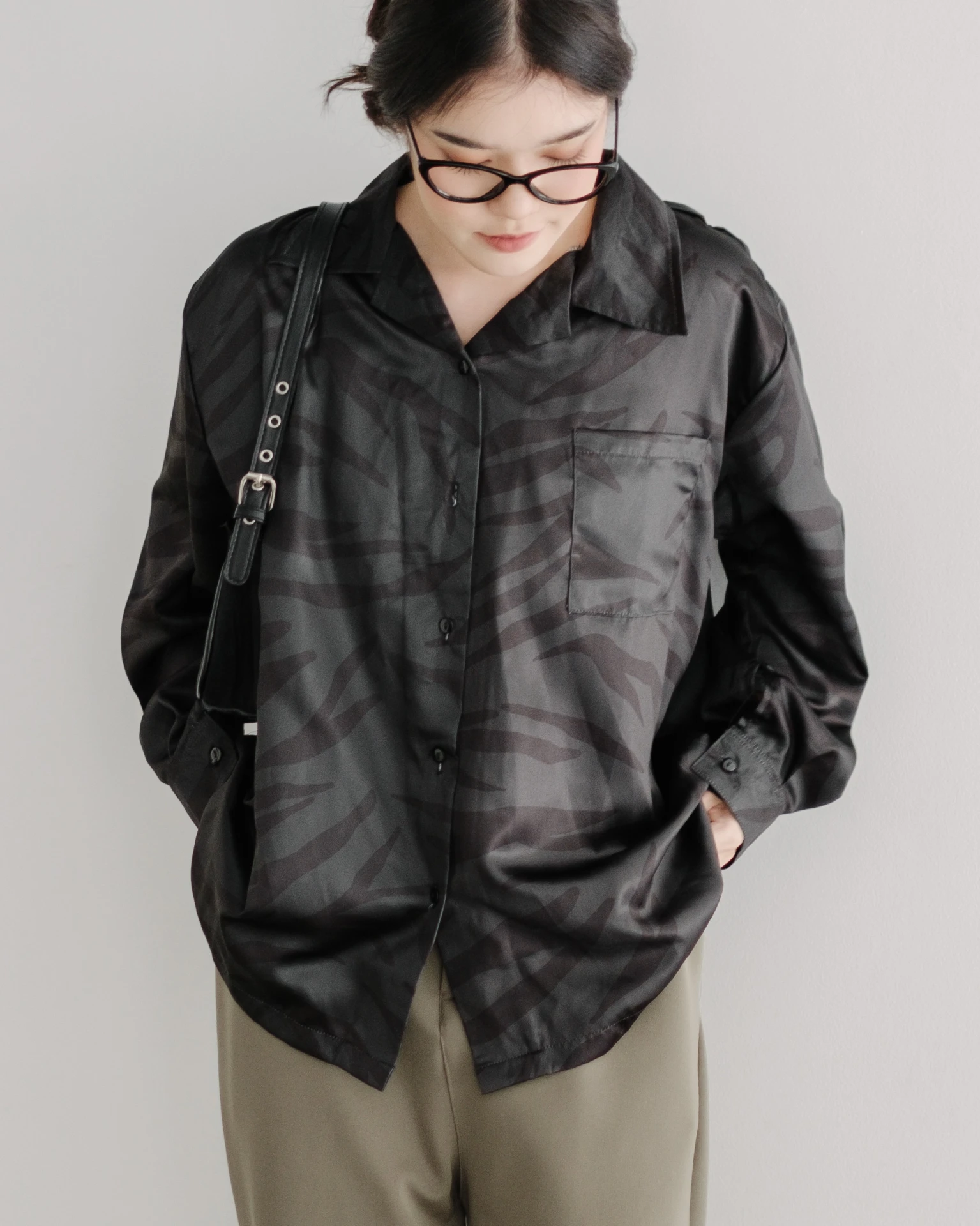 Tigrish Shirt Greenish Grey