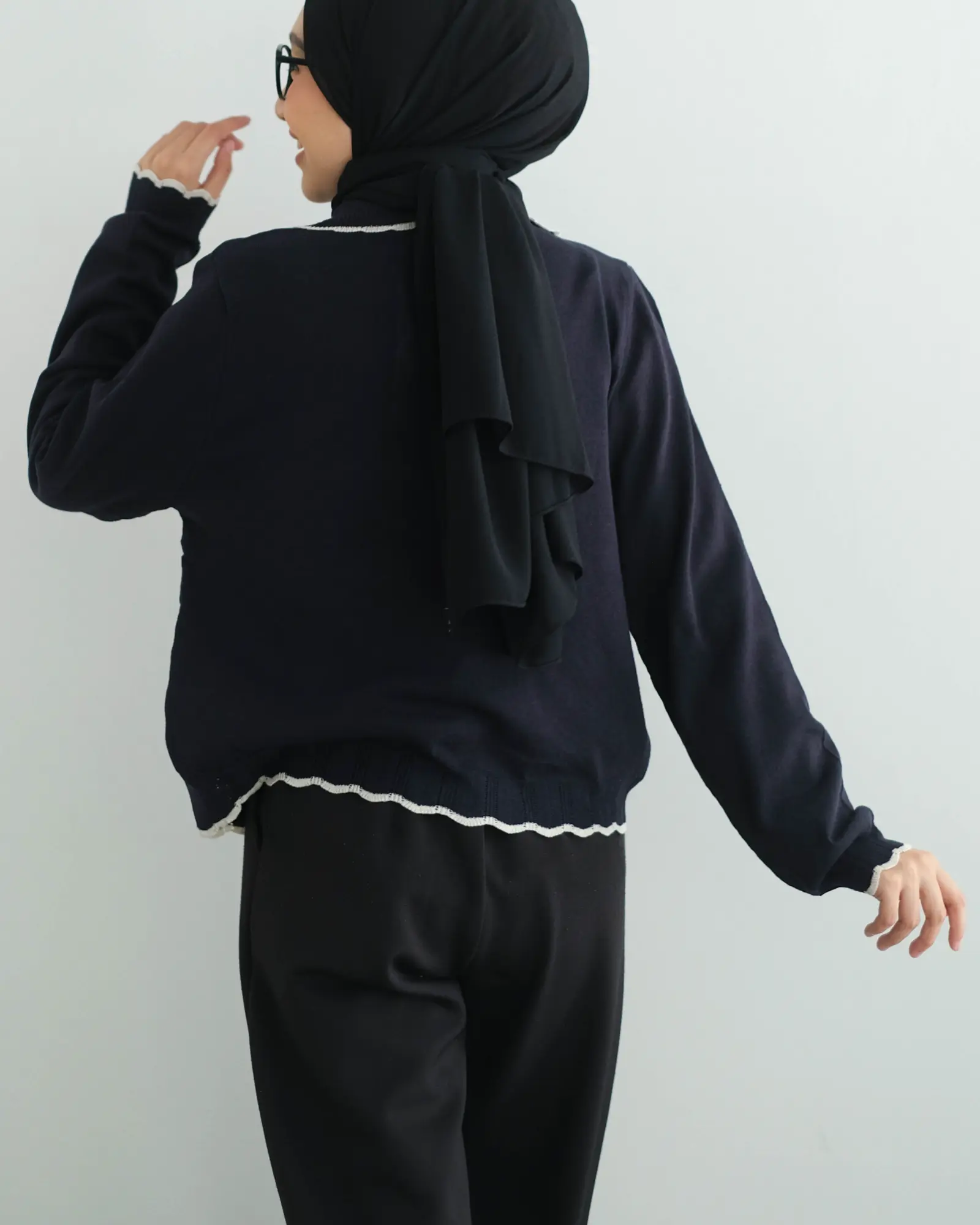 Darinka Cardi Kode 1017-2 Navy - Image 4