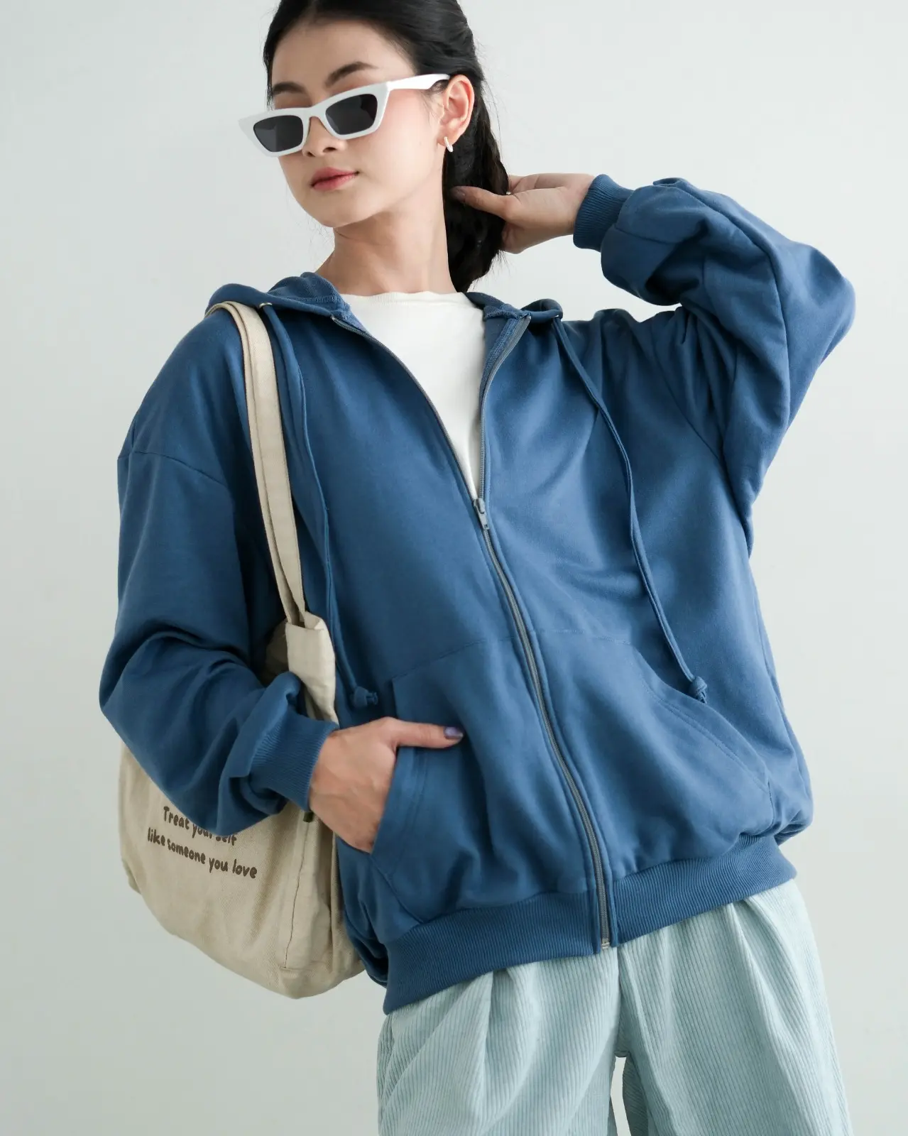 Lelikha Jacket Oversized Steel Blue - Image 3