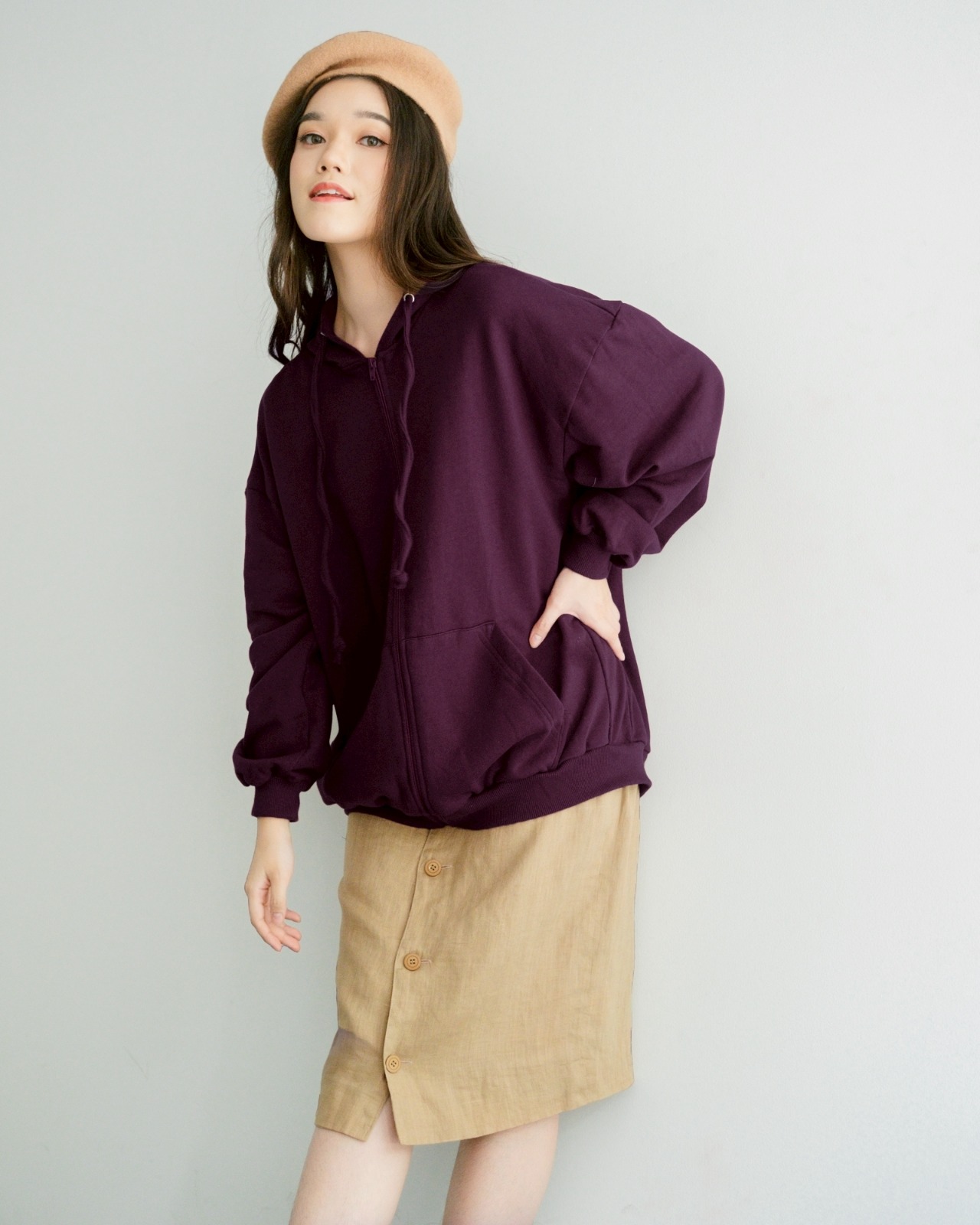 Lelikha Jacket Oversized Burgundy