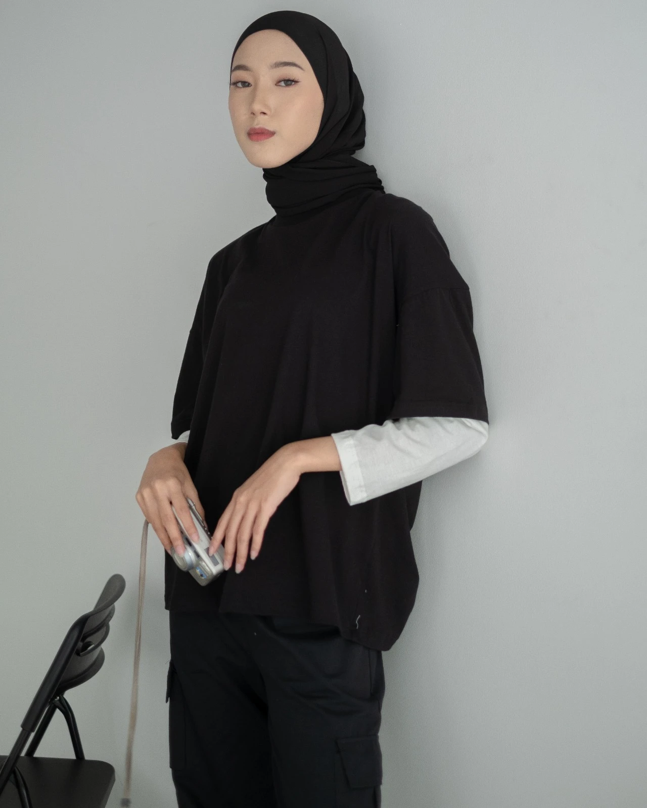 Nuera Longsleeve Black-Broken White