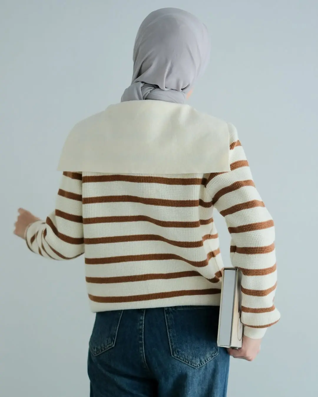 Fiora Stripe Longsleeve Kode 334J Brown - Image 2