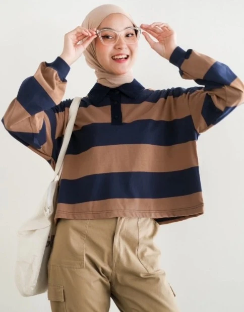 Lilou Stripe Longsleeve Milo-Navy