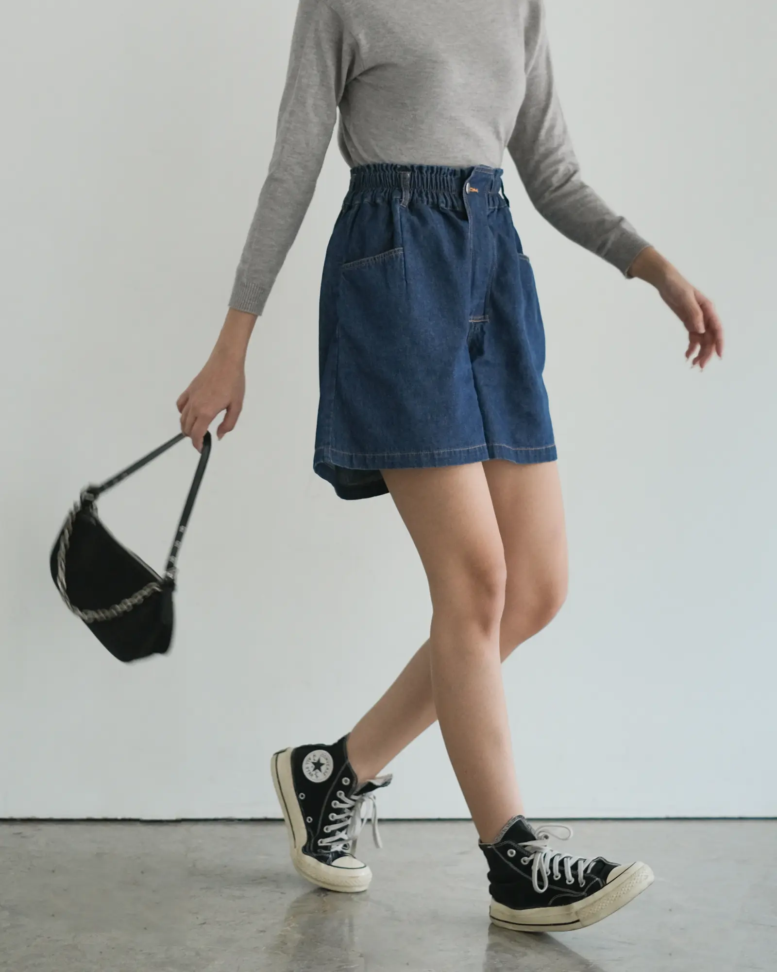 Mayze Denim Short Pants Dark Blue - Image 2