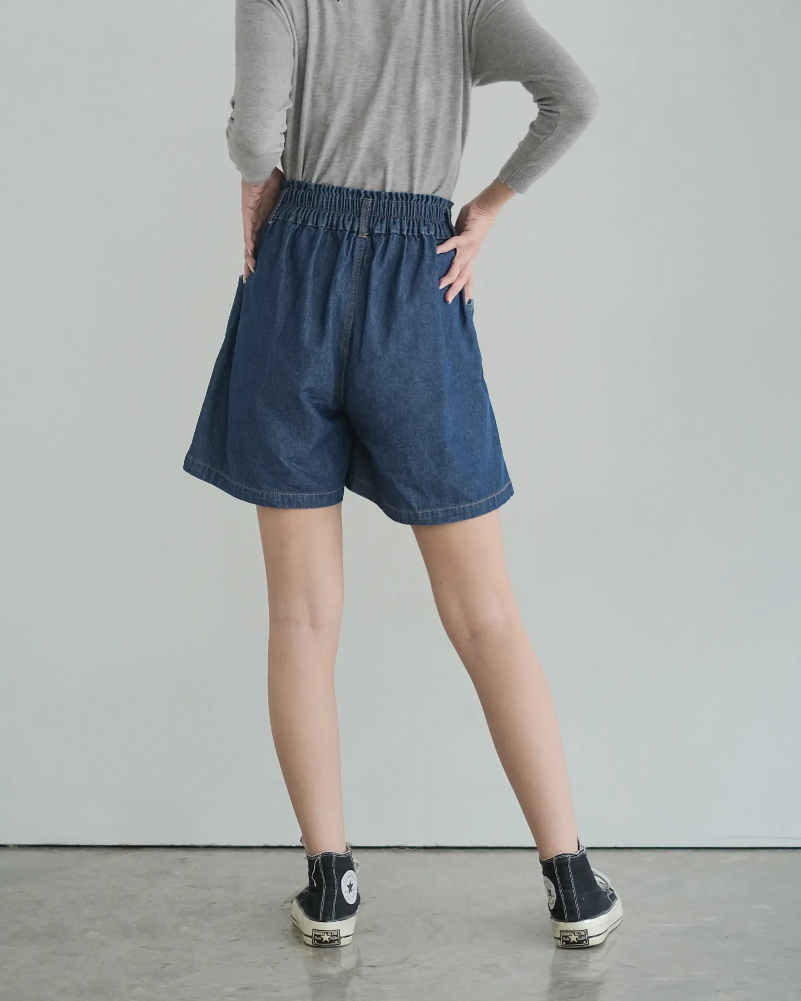 Mayze Denim Short Pants Dark Blue - Image 3