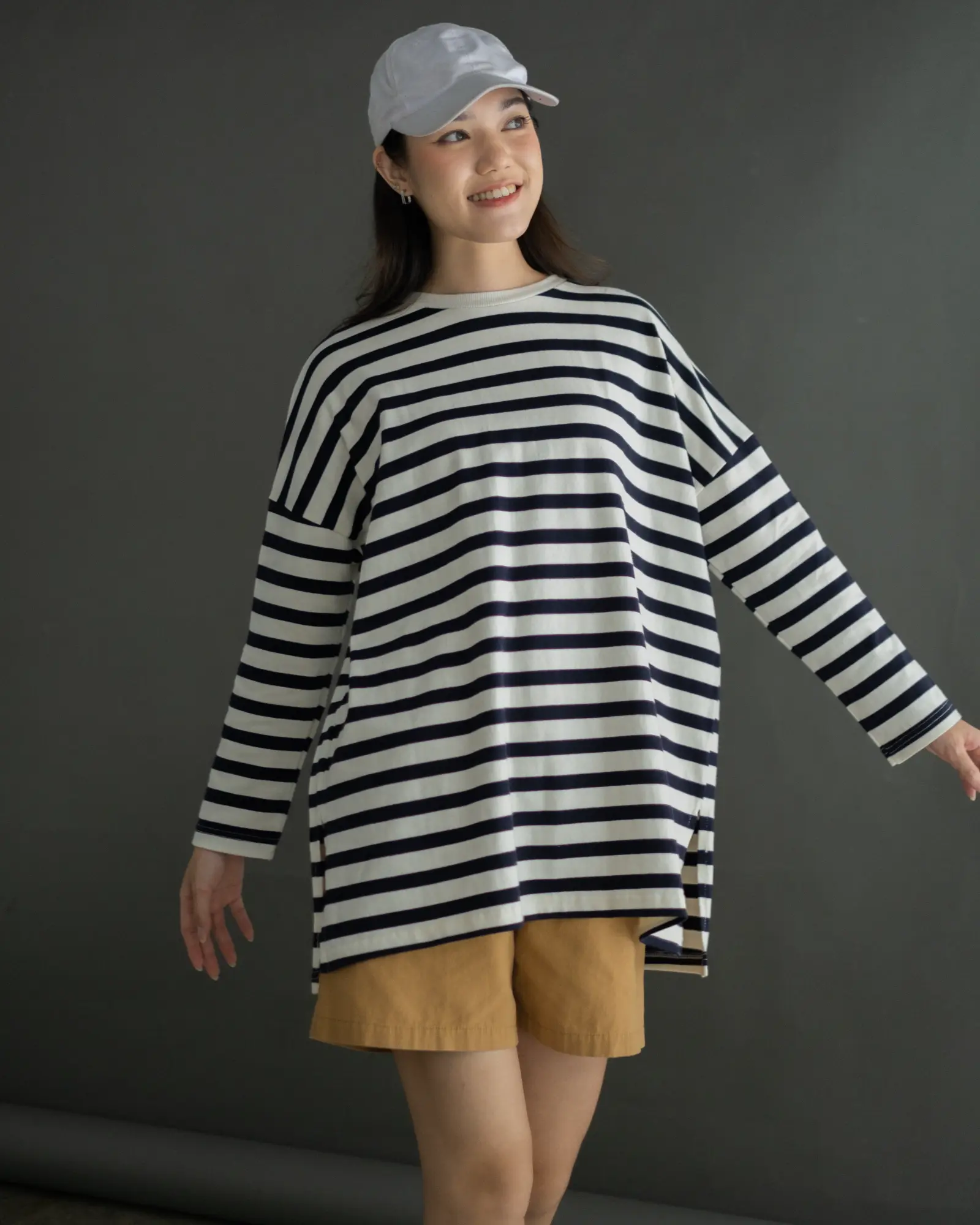 Qiana Stripe Longsleeve Kode Lm4000