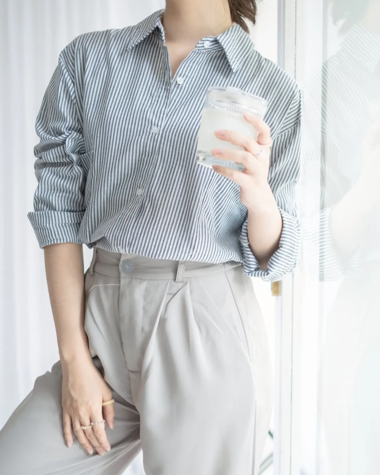 Malirha Oversize Shirt Misty Black