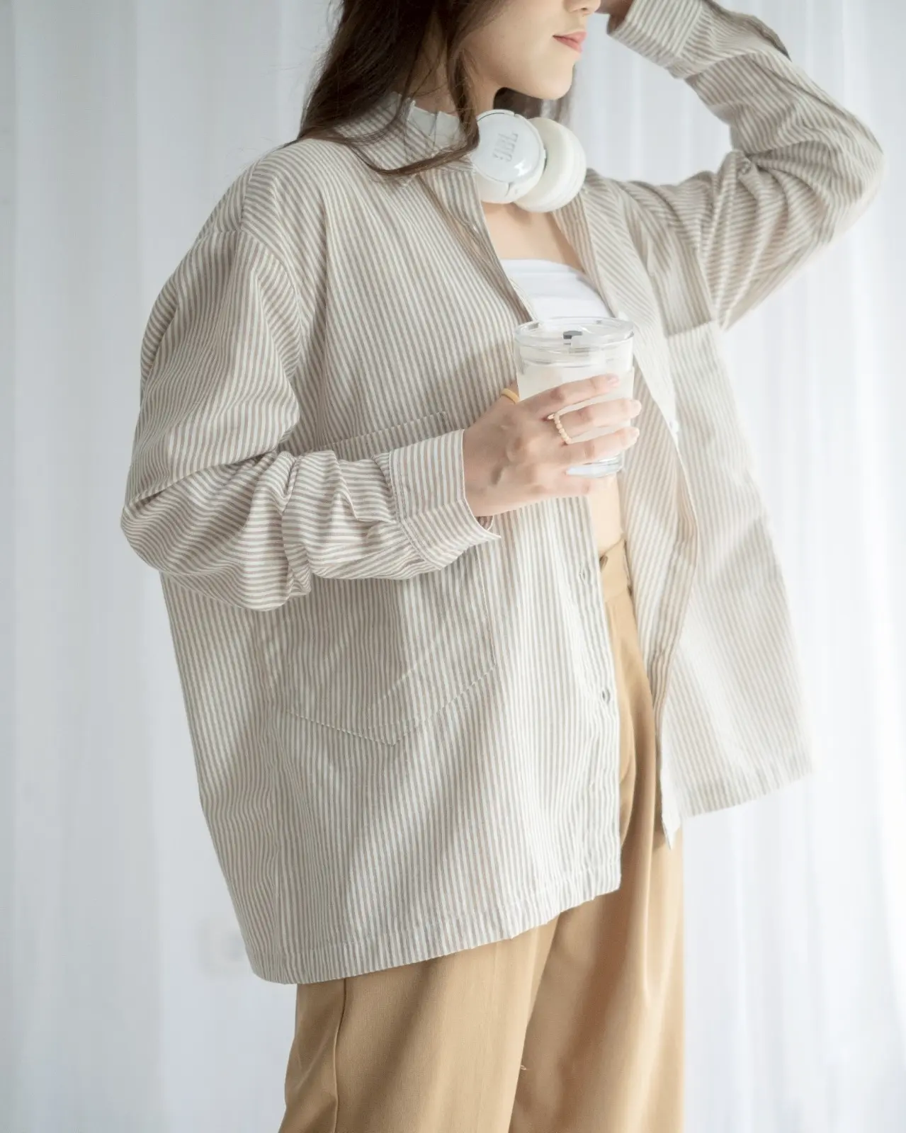 Malirha Oversize Shirt Khaki