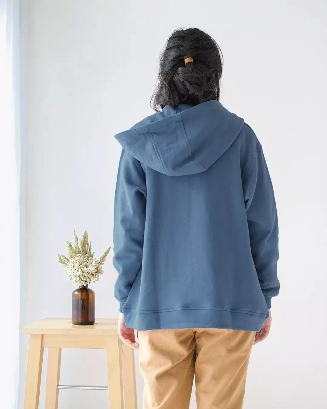 Reabetsoe Hooded Jacket Steel Blue - Image 4