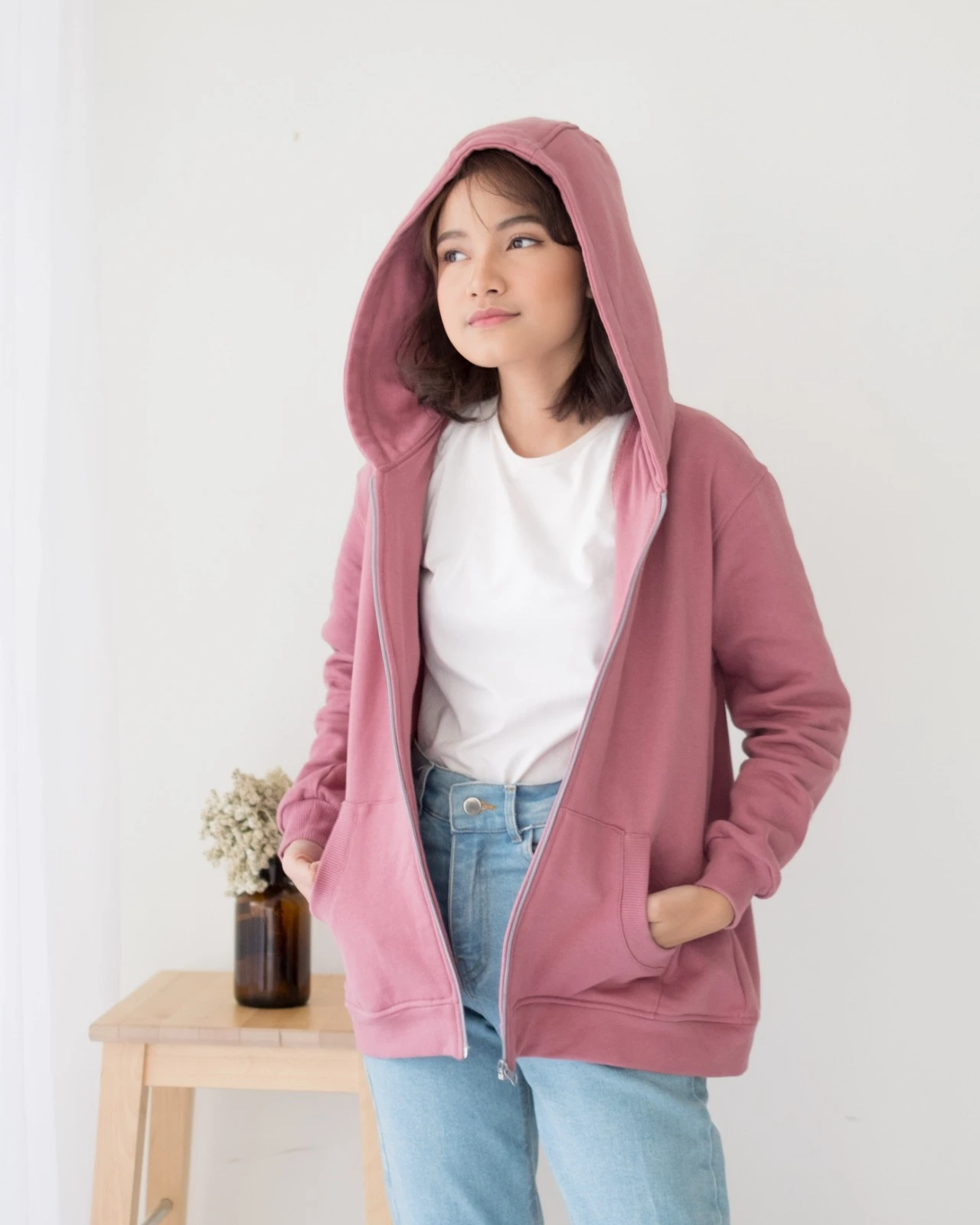 Reabetsoe Hooded Jacket Raspberry - Image 2
