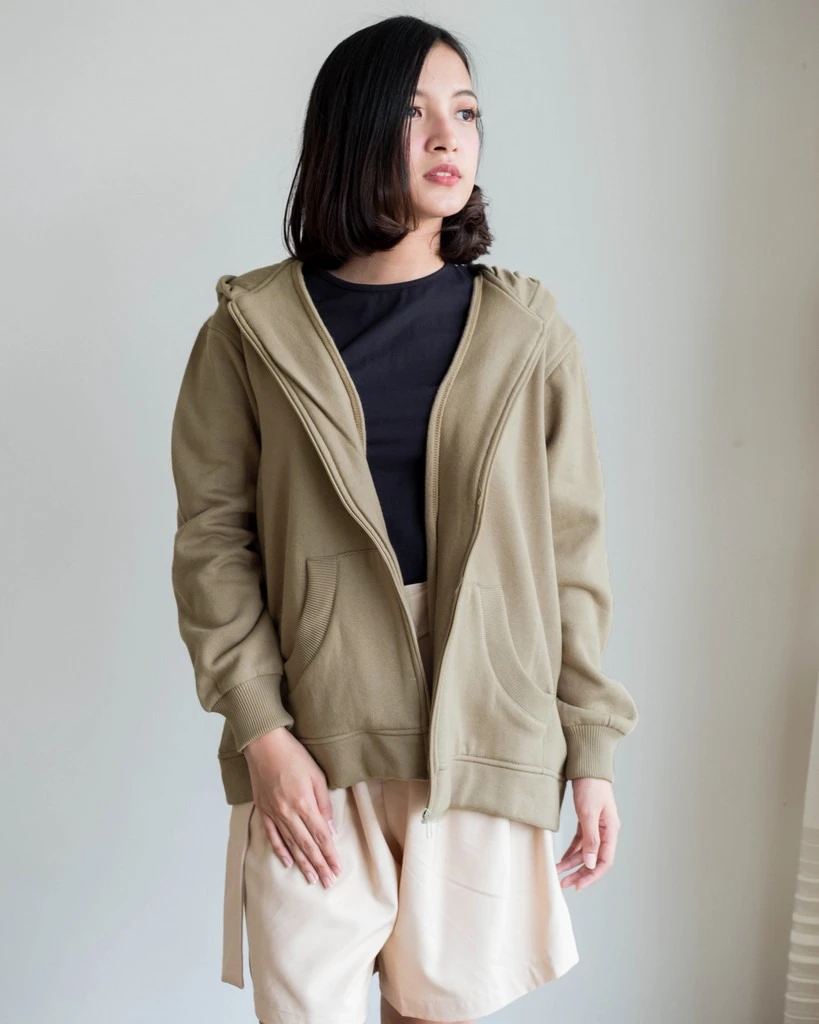 Reabetsoe Hooded Jacket Khaki - Image 3