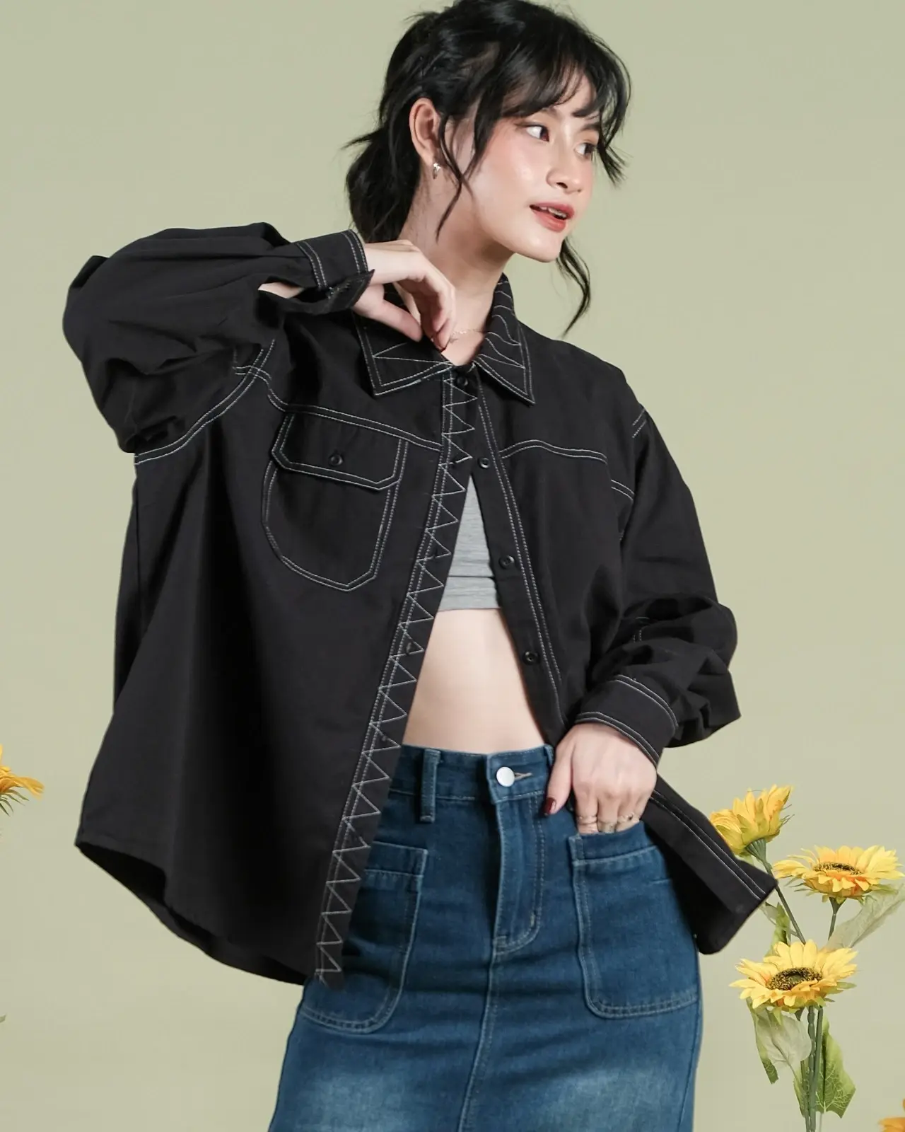 Keiko Shirt Black - Image 3