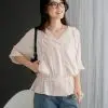 Poppila Shirt Hoodie Kode F103 Cream - Image 2