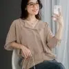 Poppila Shirt Hoodie Kode F103 Khaki - Image 3