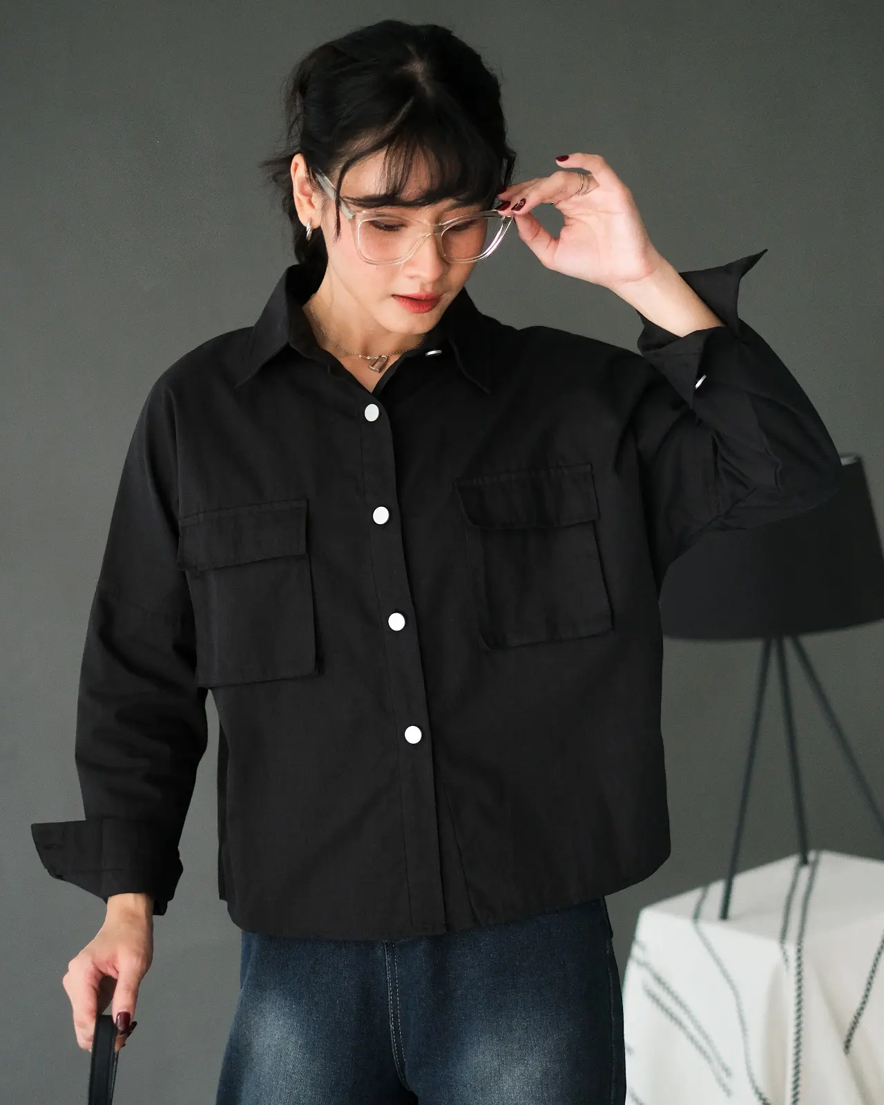 Salmaira Shirt Kode N724 Black