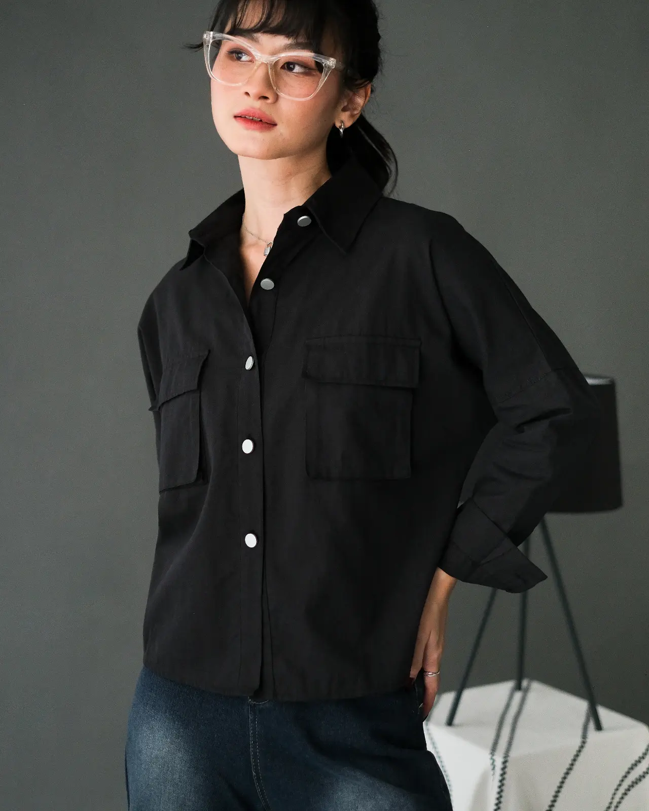 Salmaira Shirt Kode N724 Black - Image 2