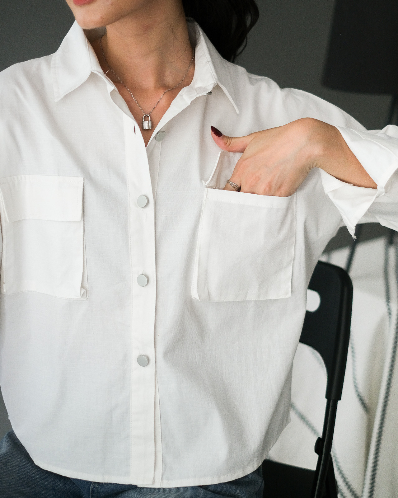 Salmaira Shirt Kode N724 Broken White - Image 2