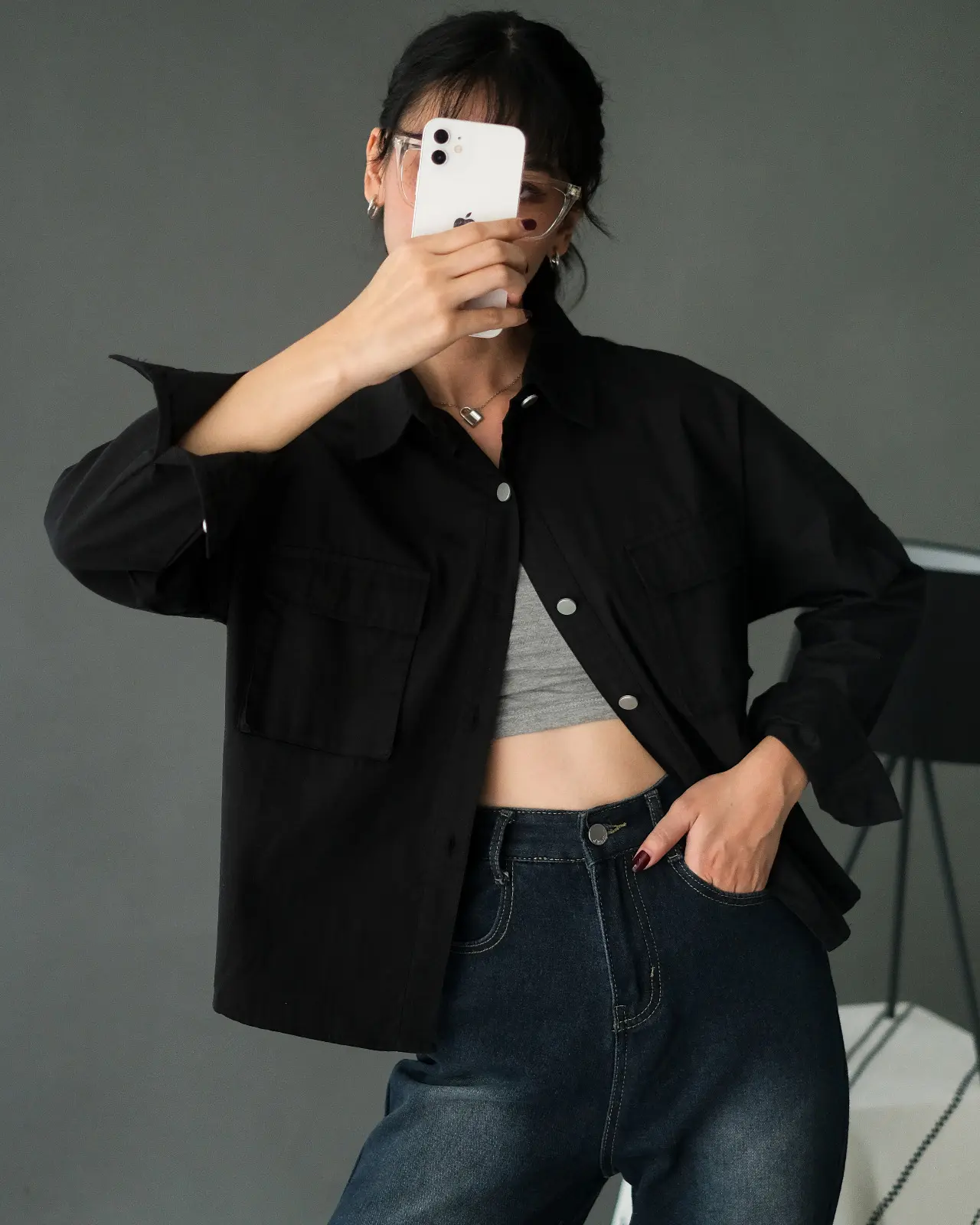 Salmaira Shirt Kode N724 Black - Image 3