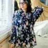 Qaisra Plisket Longsleeve Kode 213 Navy - Image 3