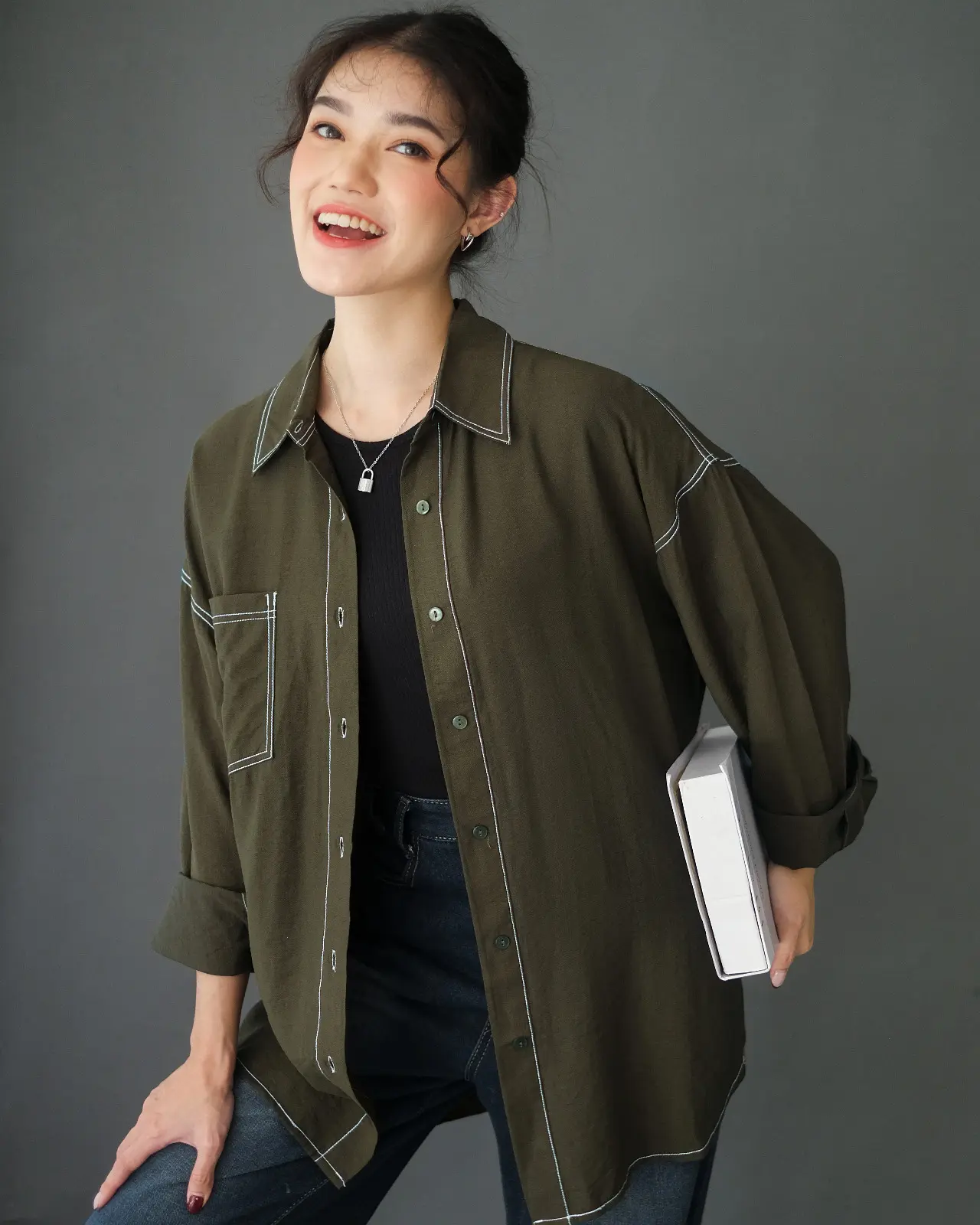 Calandra Shirt Kode N715 Army - Image 2