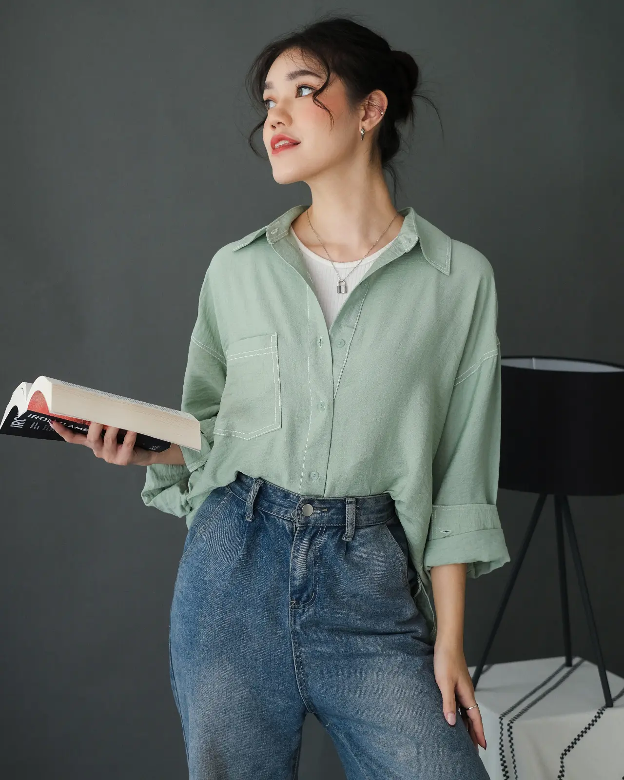 Calandra Shirt Kode N715 Mint - Image 2