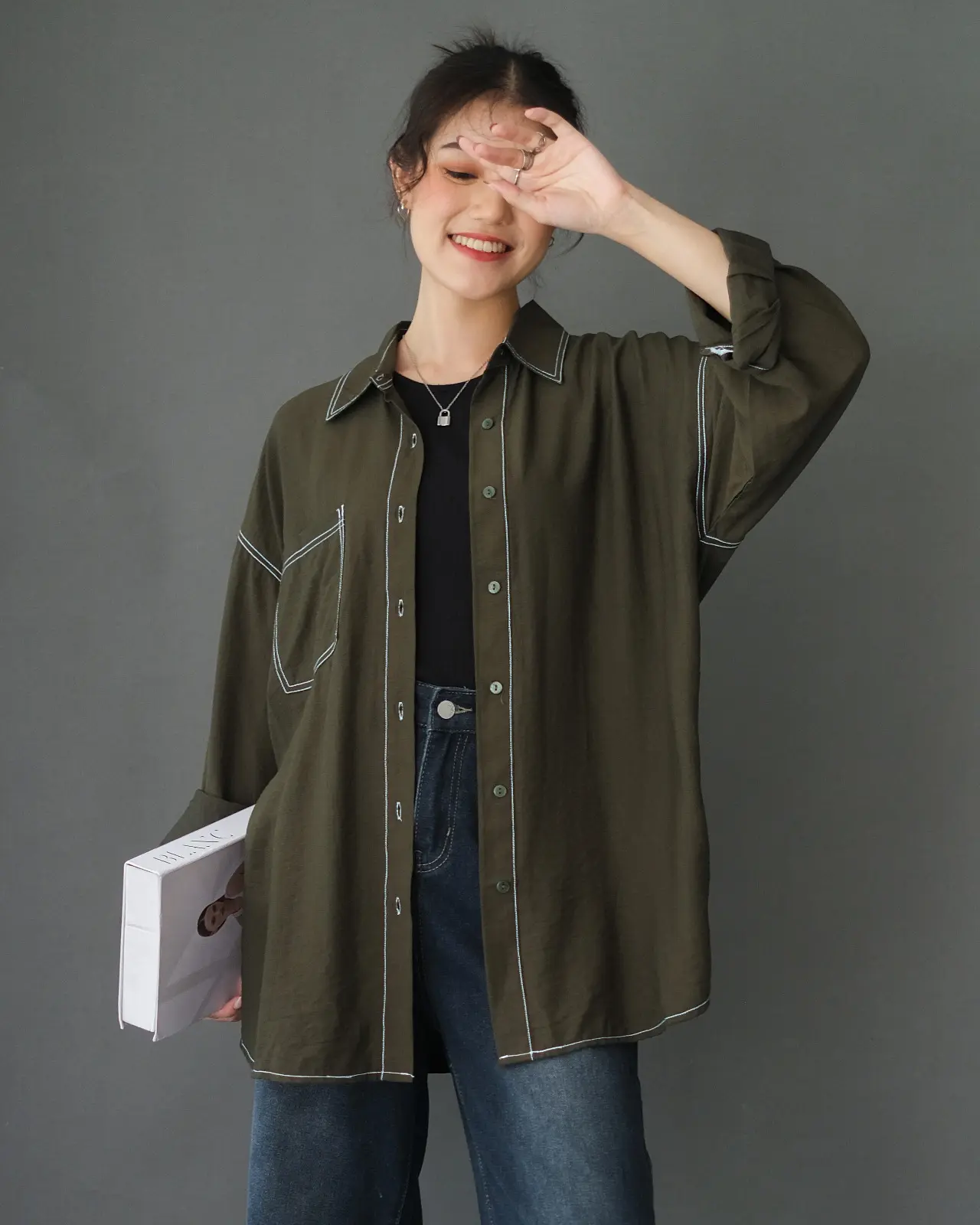 Calandra Shirt Kode N715 Army - Image 3