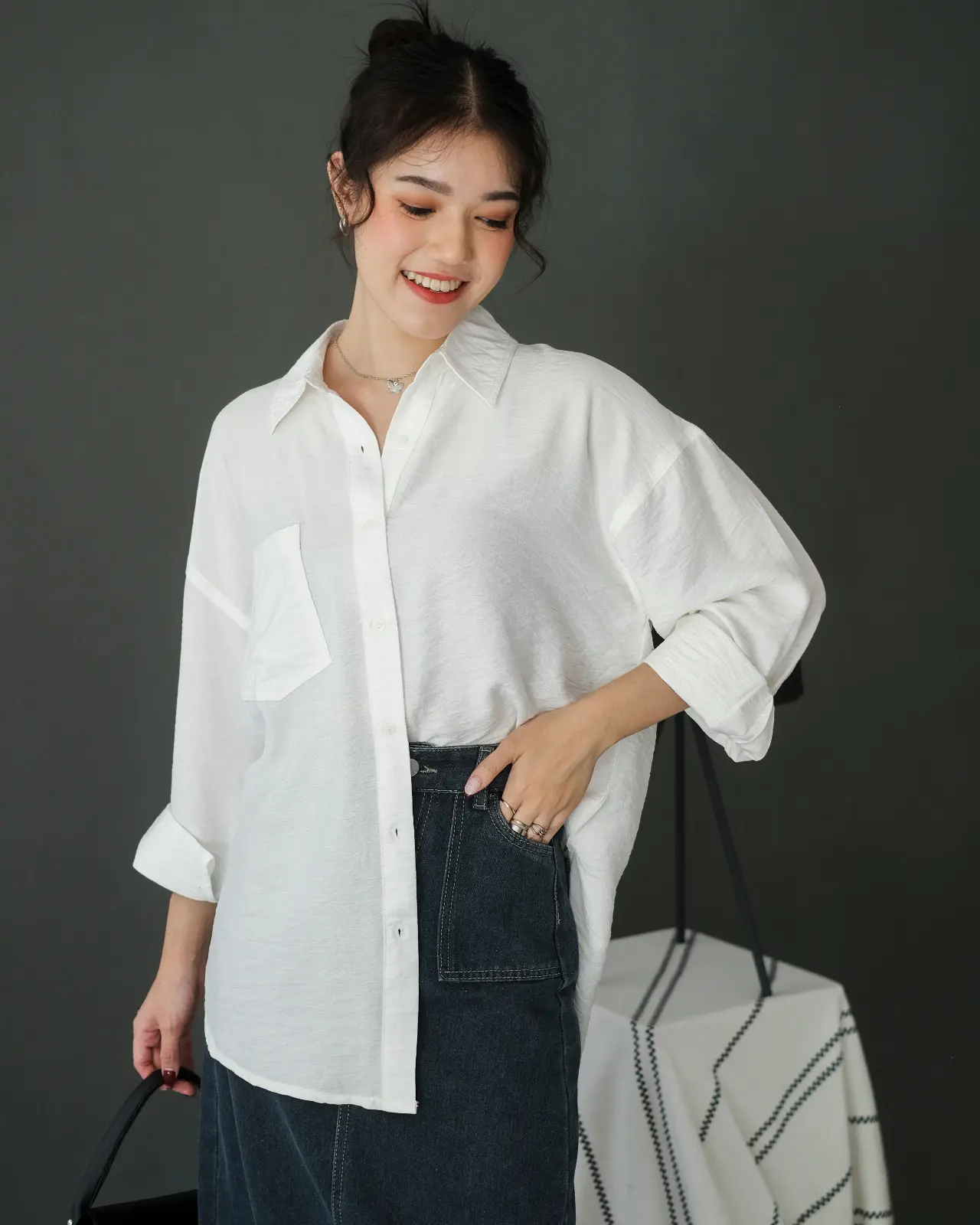 Calandra Shirt Kode N715 Broken White