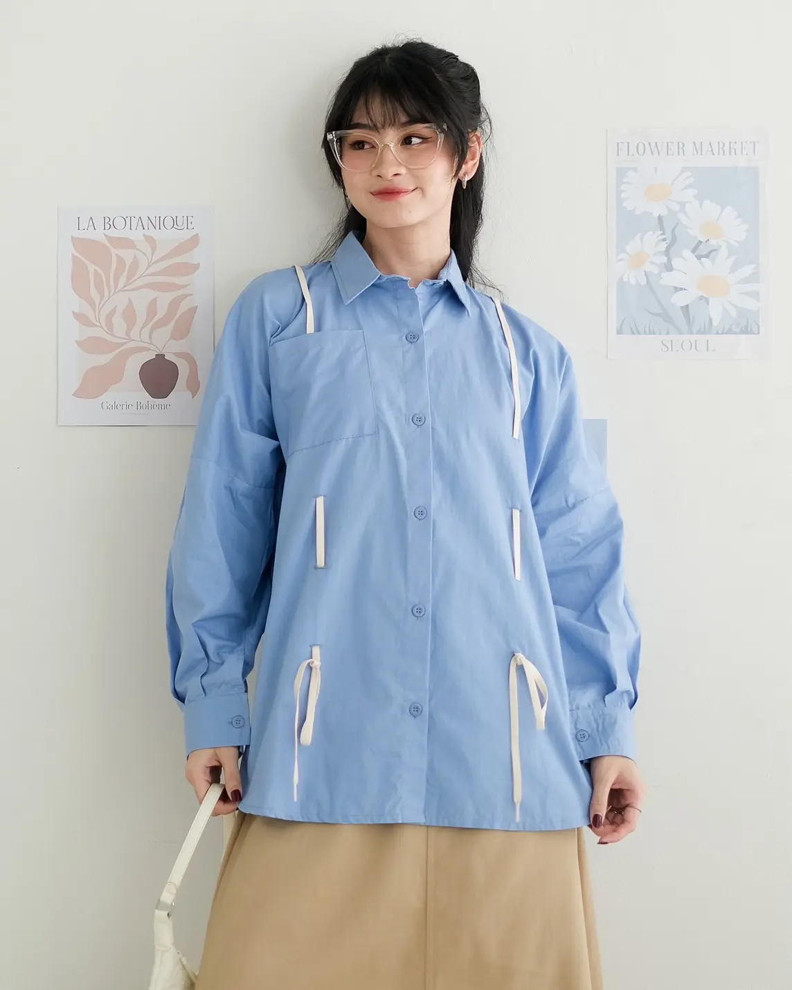 Twine Shirt Blue - Image 3