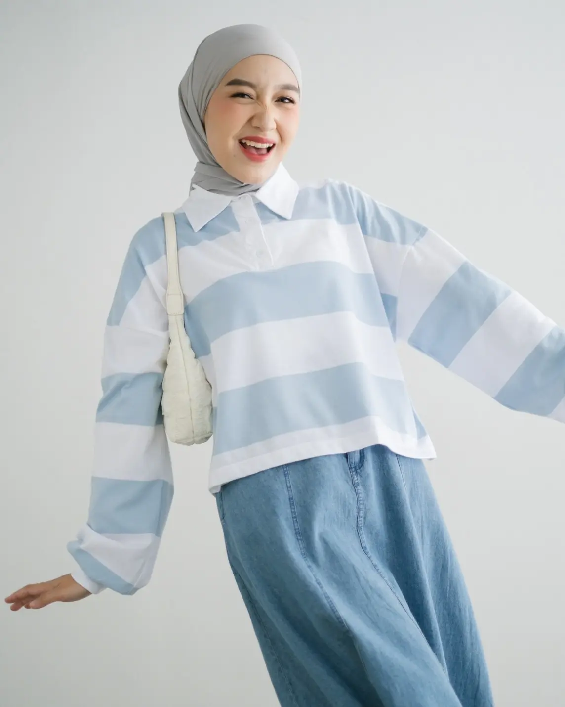 Lilou Stripe Longsleeve Bw-Blue