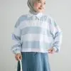 Lilou Stripe Longsleeve Bw-Blue - Image 2