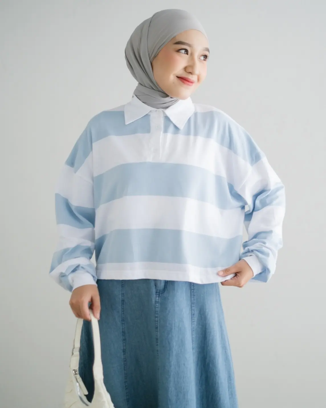 Lilou Stripe Longsleeve Bw-Blue - Image 2