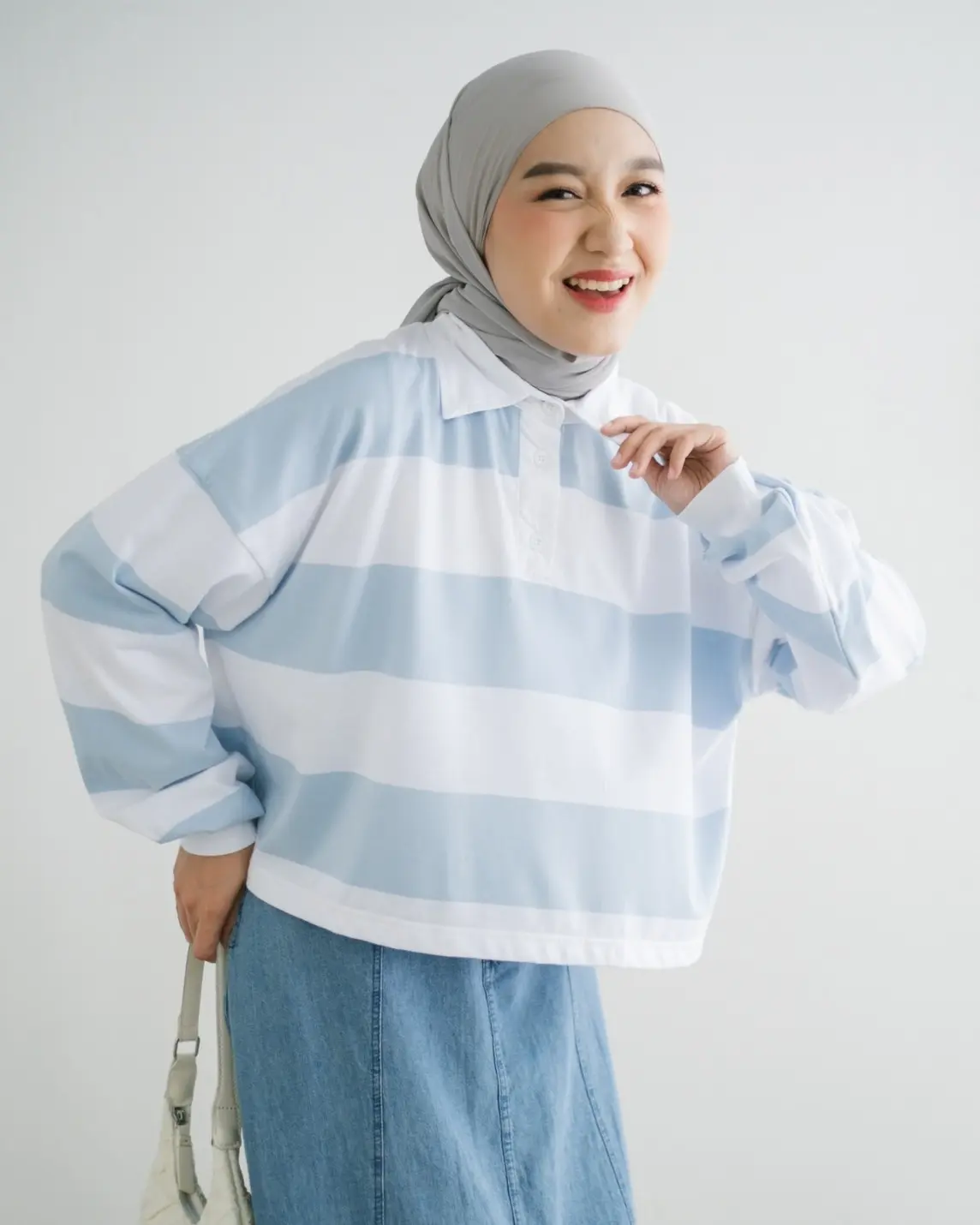 Lilou Stripe Longsleeve Bw-Blue - Image 3