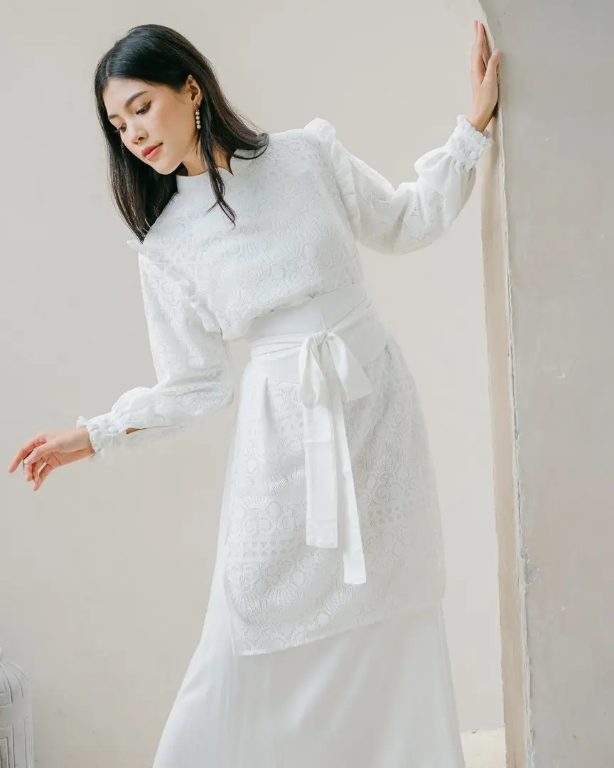 Kanisya Maxi Dress Broken White - Image 4
