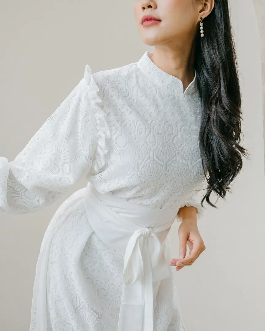 Kanisya Maxi Dress Broken White - Image 5
