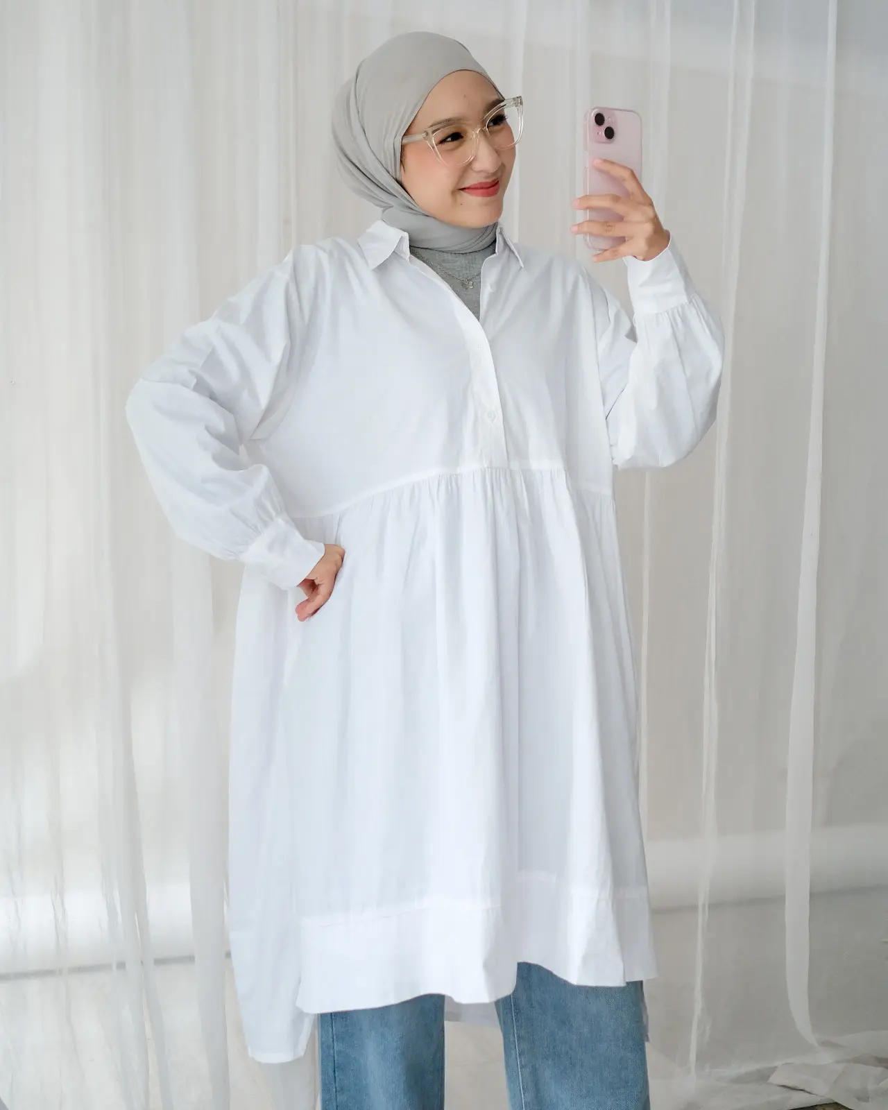 Afrina Tunic Kode 80146 Broken White