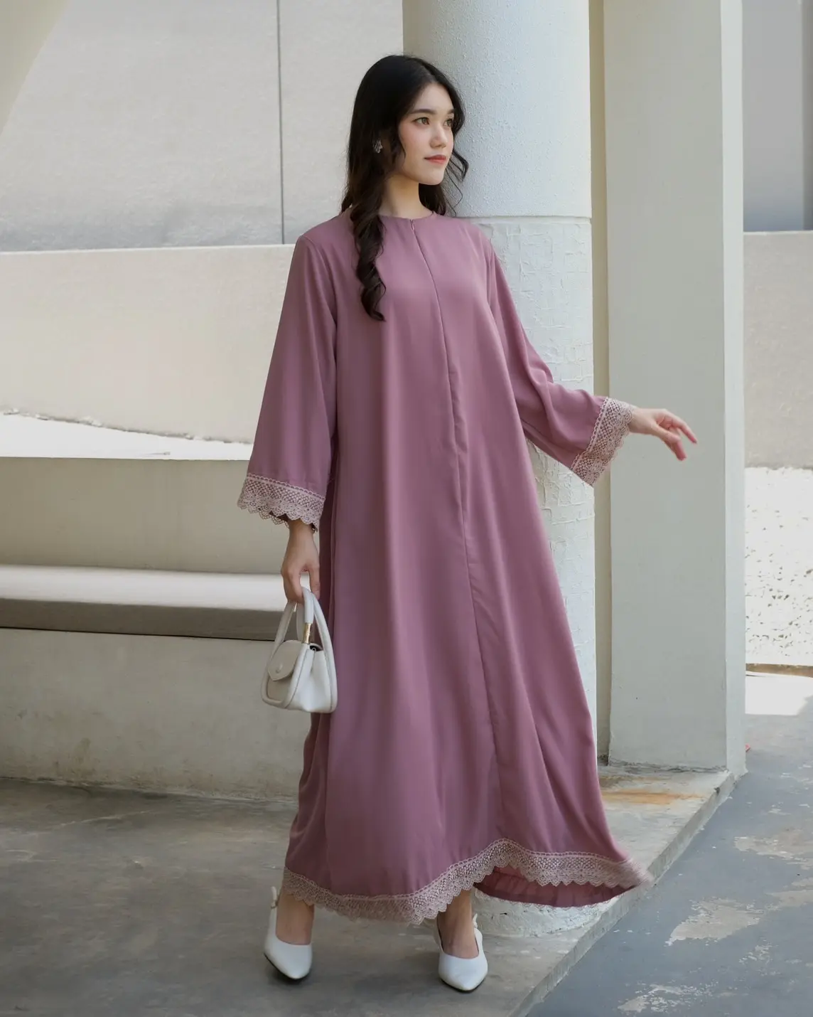 Alaura Maxi Dress Kode 6542 Dusty Pink