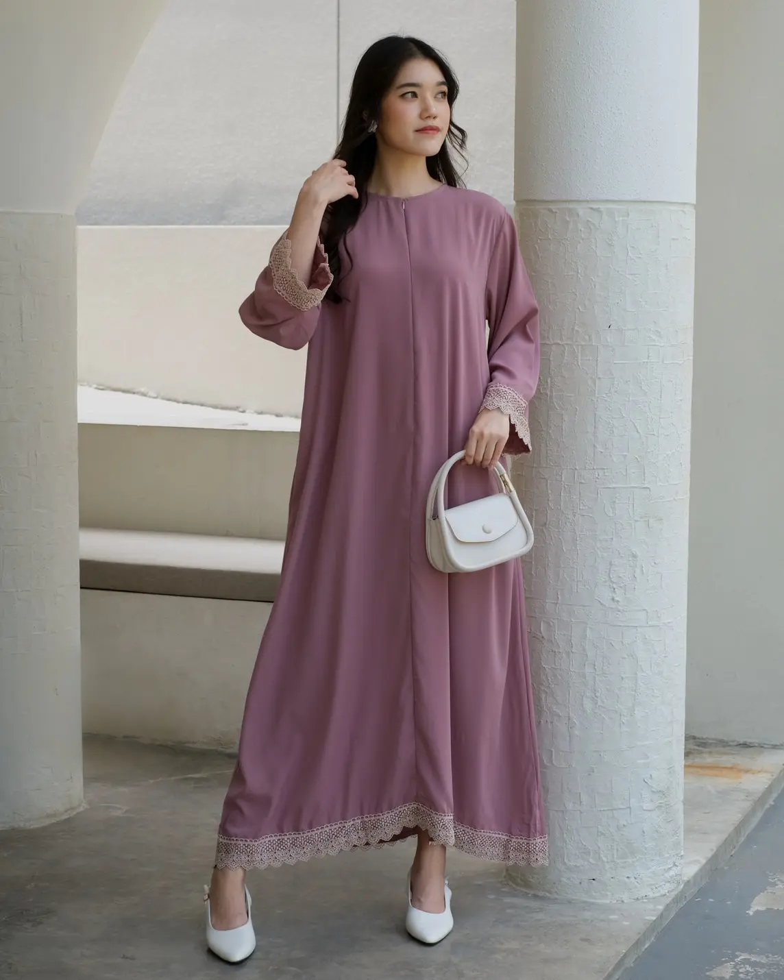 Alaura Maxi Dress Kode 6542 Dusty Pink - Image 2
