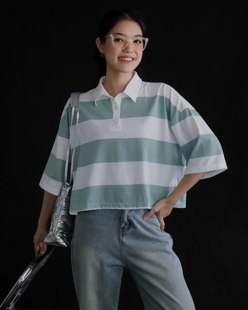 Alternative view of Anyta Stripe Top Bw-Mint Big