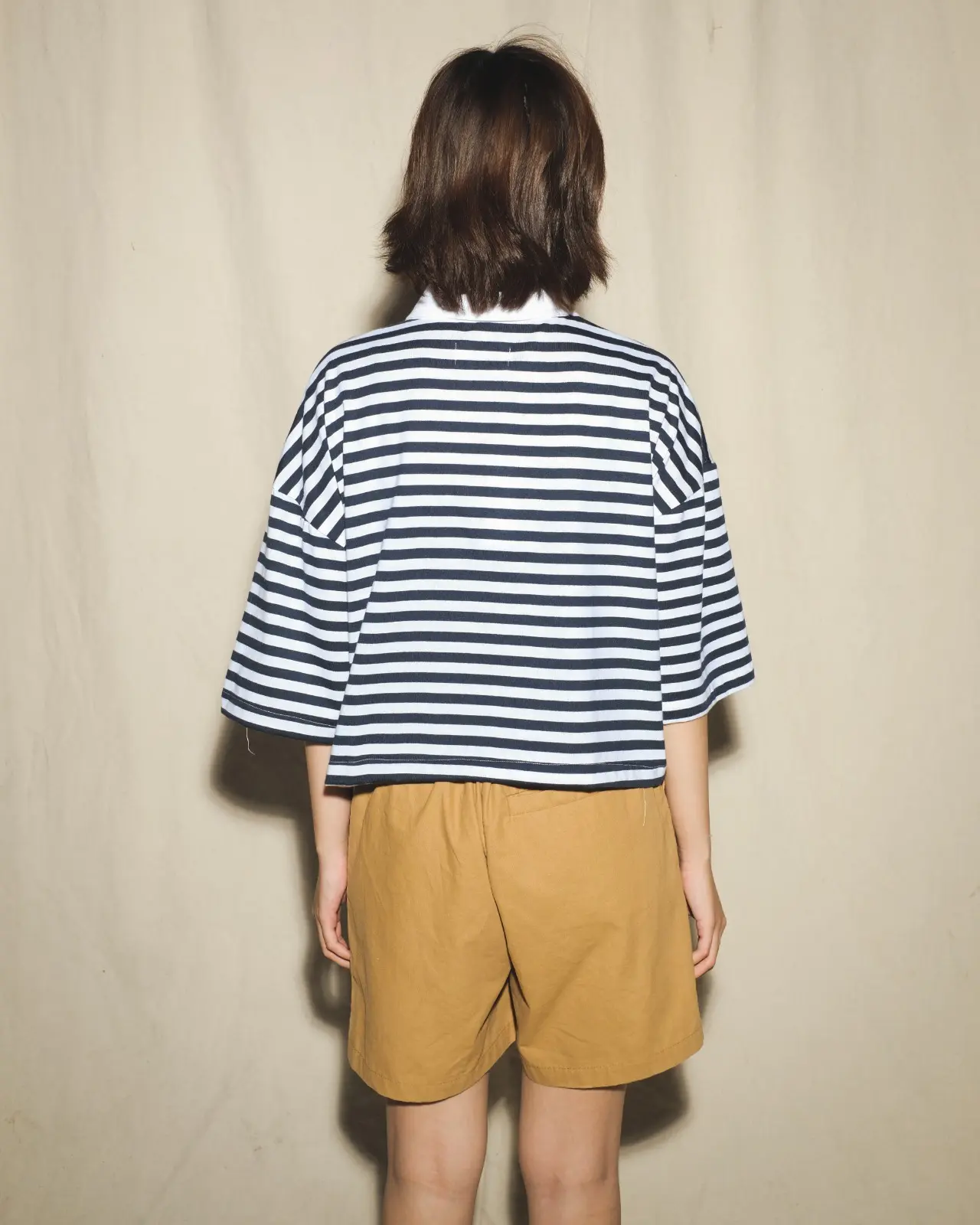 Anyta Stripe Top Broken White -Navy - Image 2
