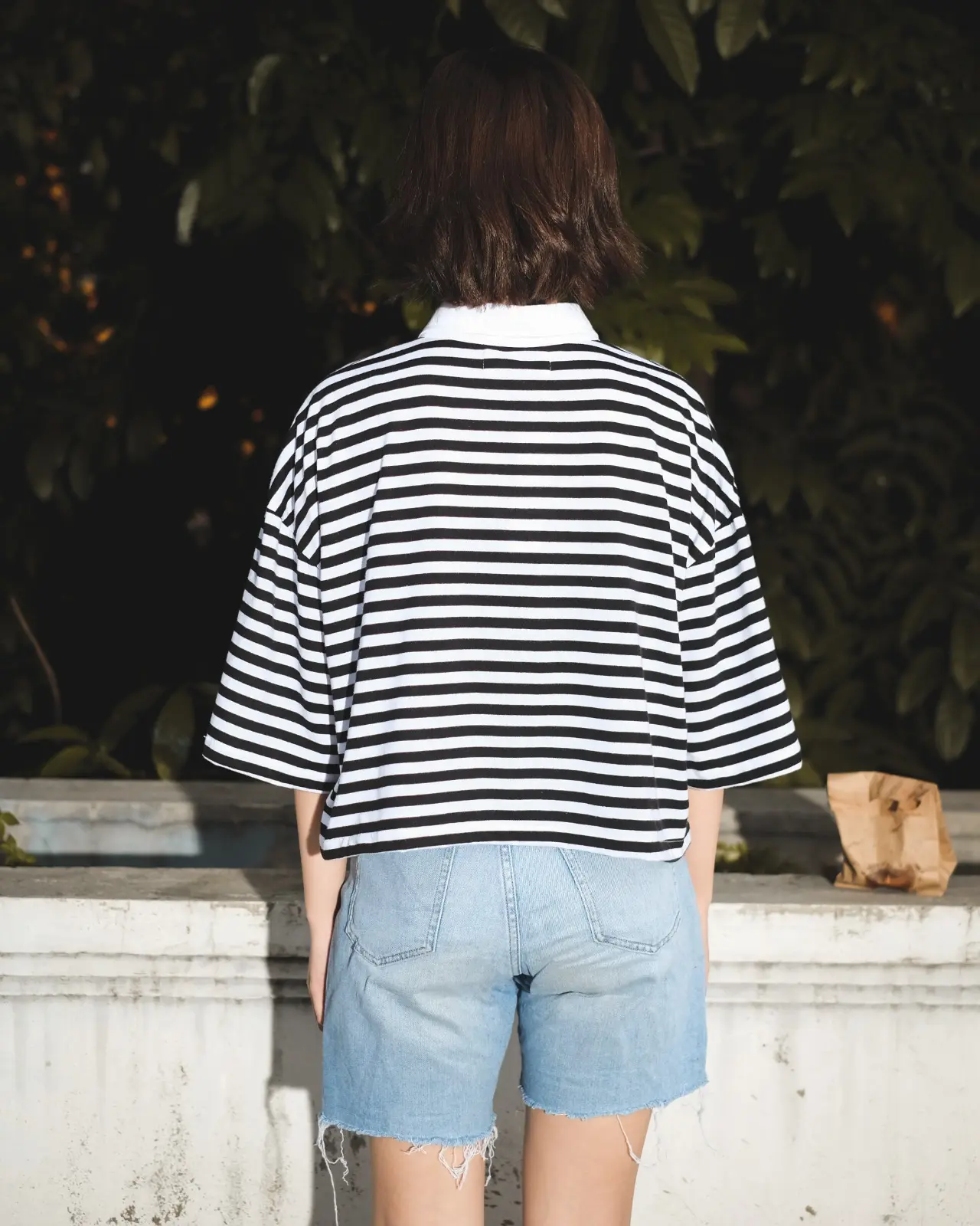 Anyta Stripe Top Broken White-Black - Image 2