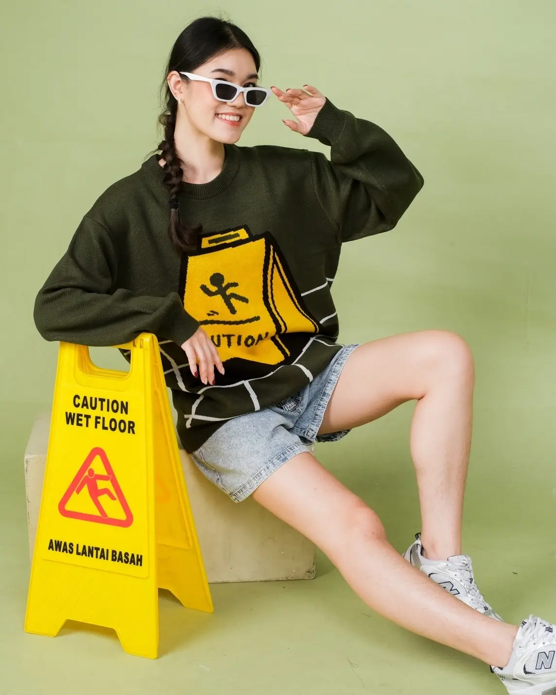 Banana Sweater Sage Green
