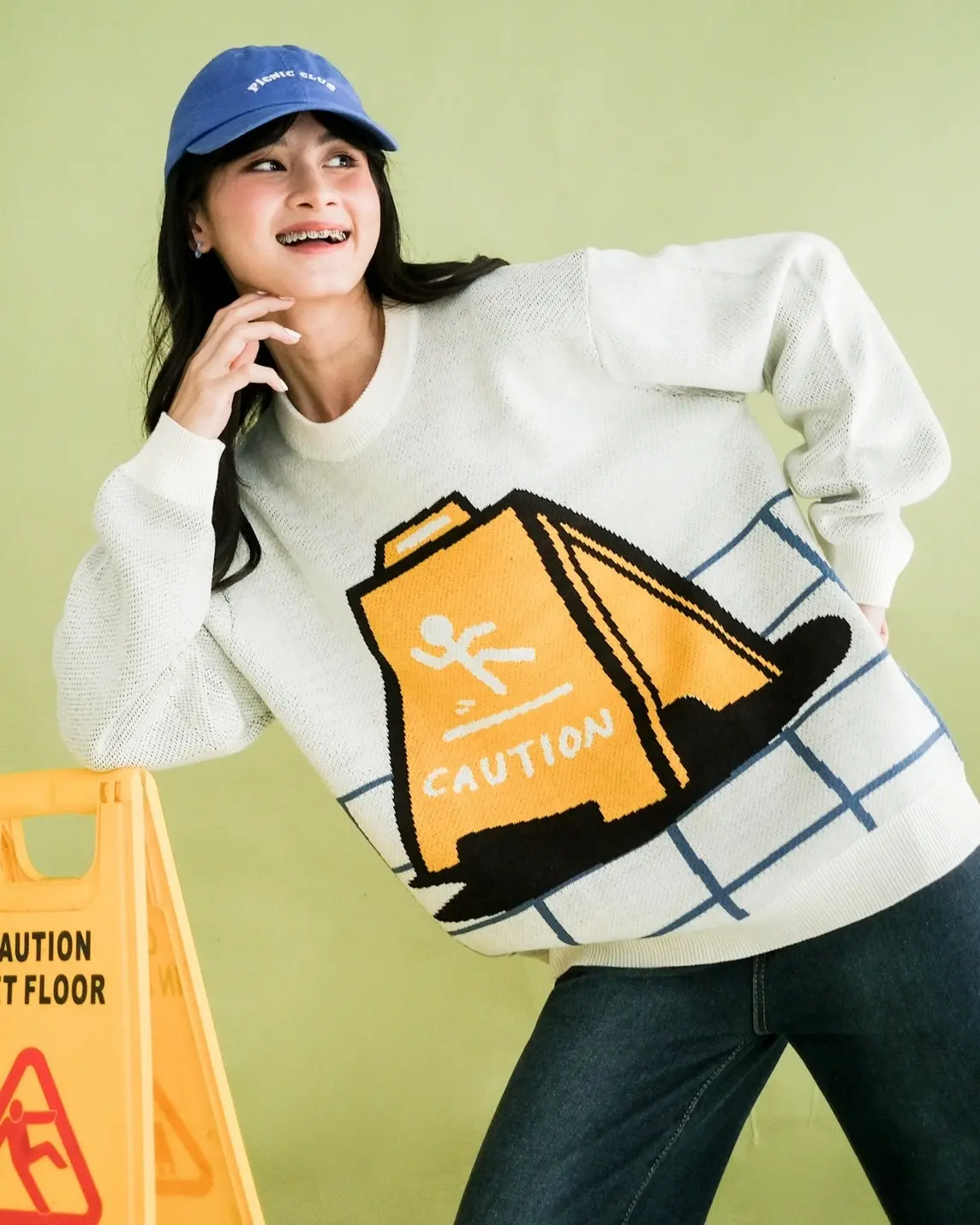 Banana Sweater Sage Green - Image 3